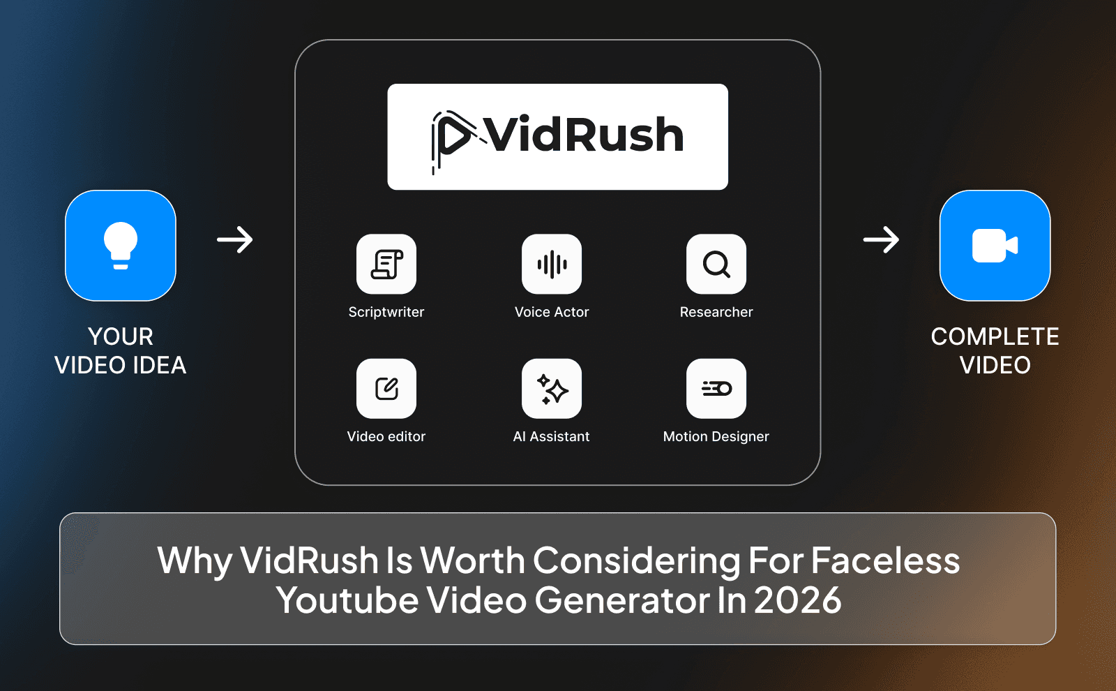Why VidRush is worth considering for Faceless Youtube video generator in 2026