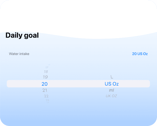  Personalized water goals