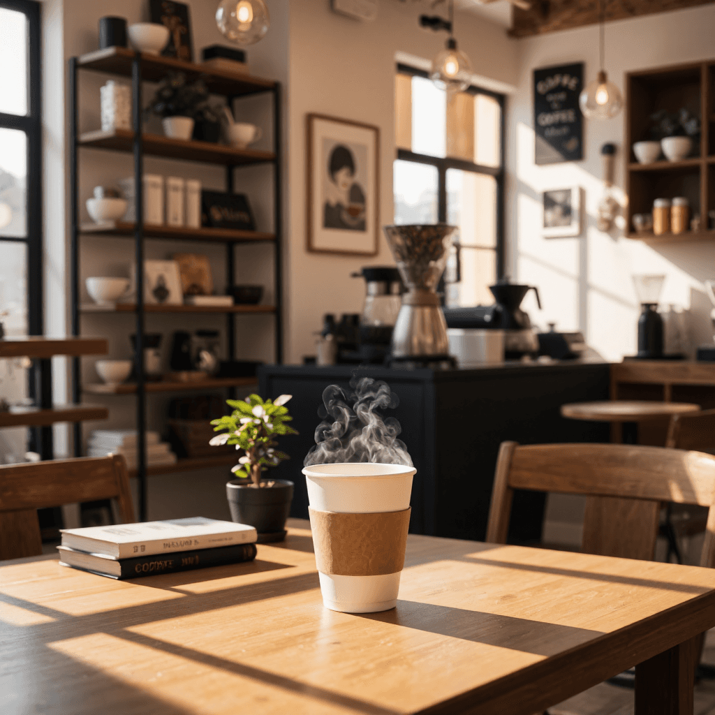 product photography of paper cup