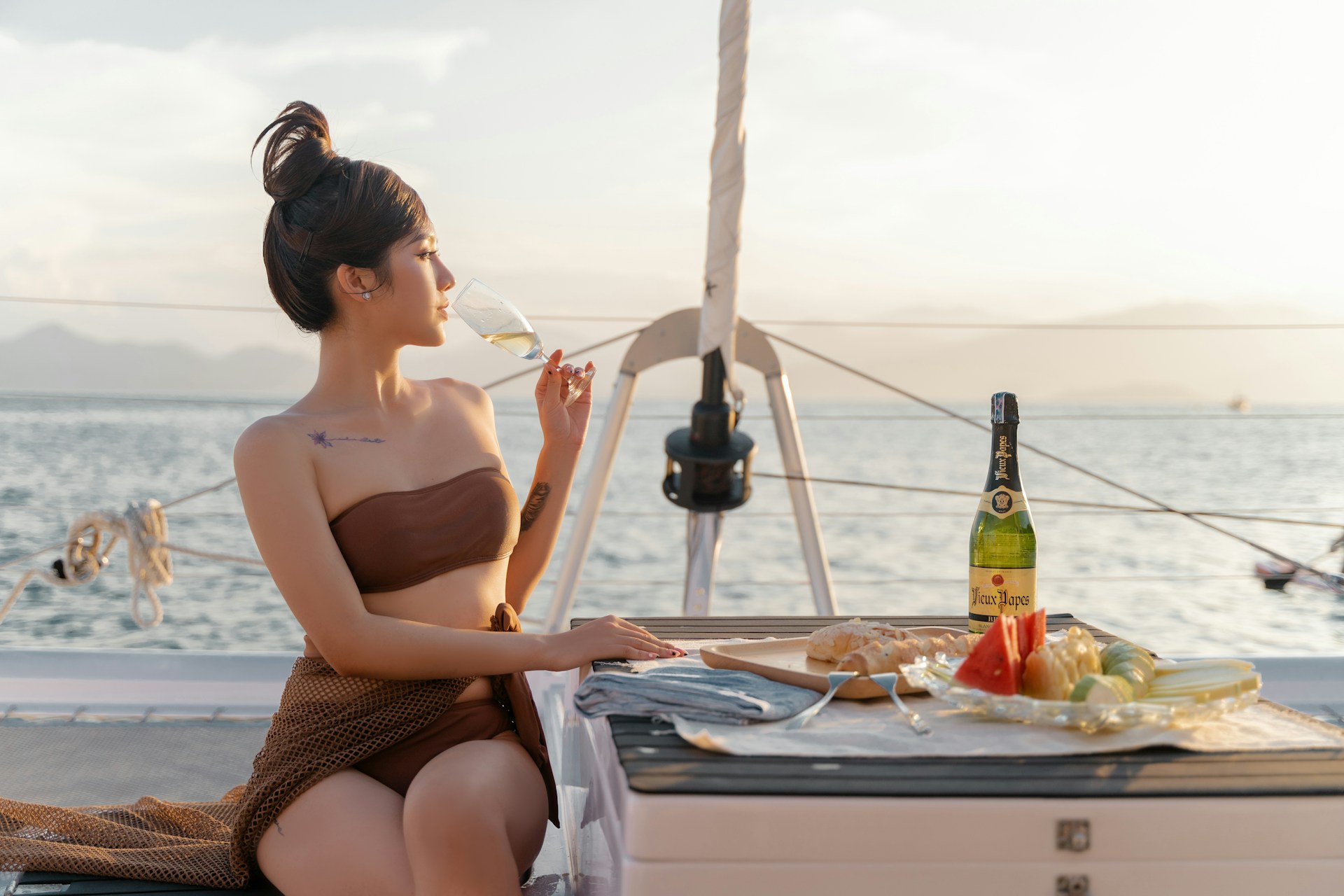 Girl on the yacht
