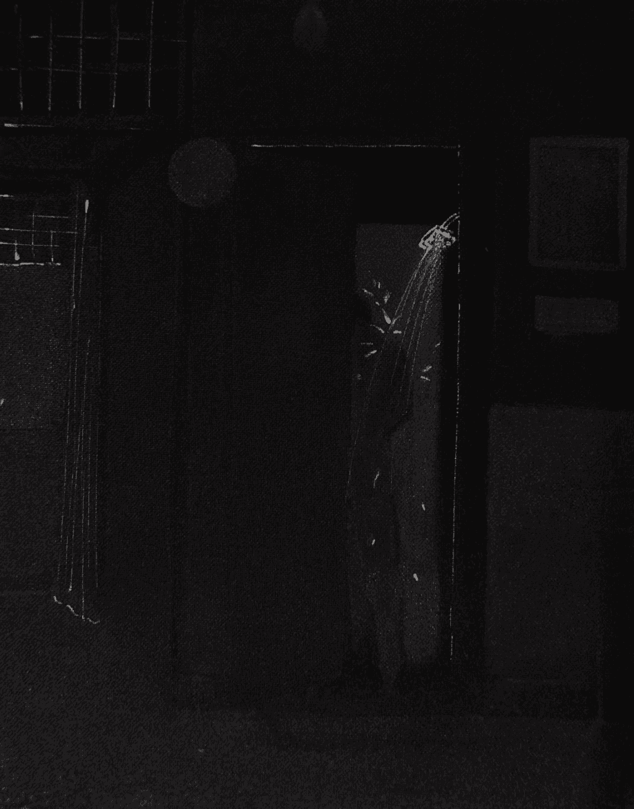 herd of sheep on road painting