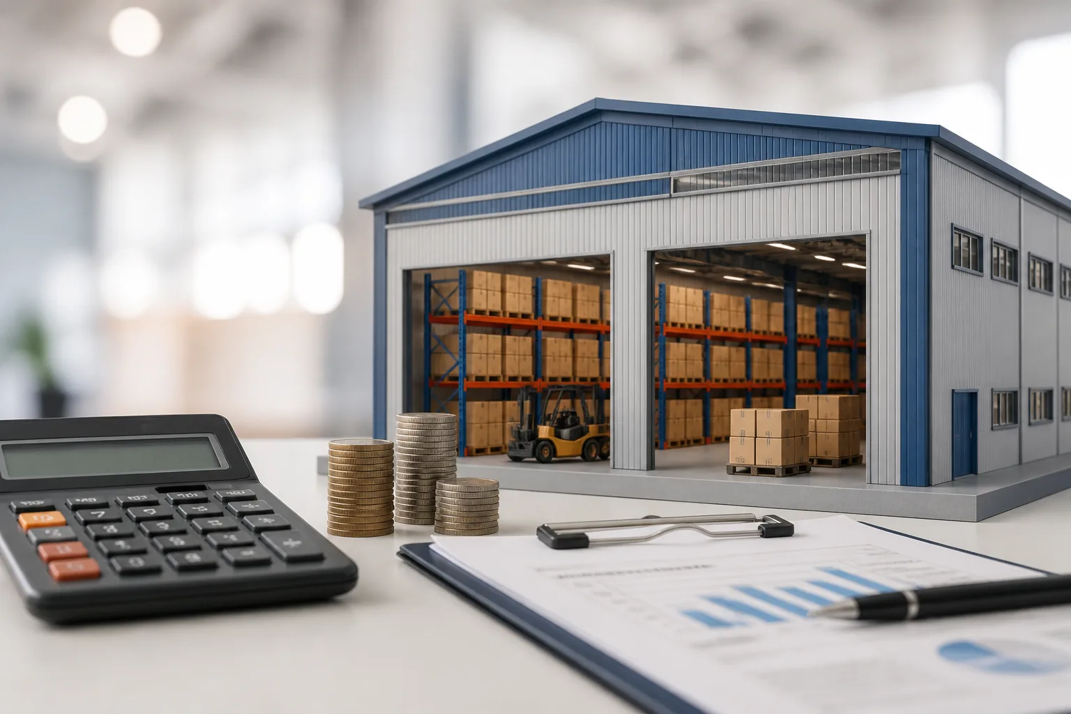 Cost of Setting Up With a Warehouse in Dubai beside a warehouse with cargo pallets