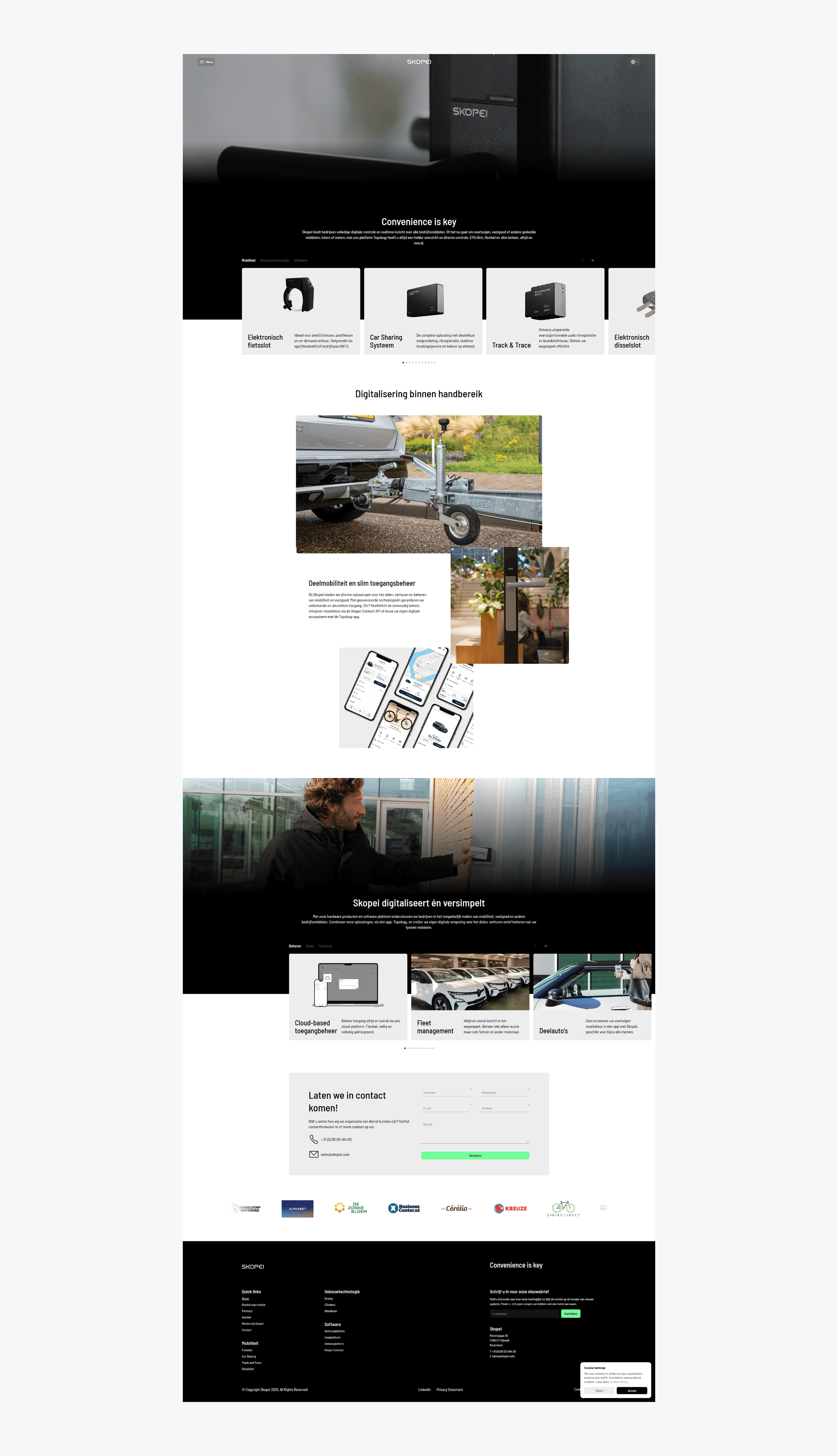 Full page shot of website