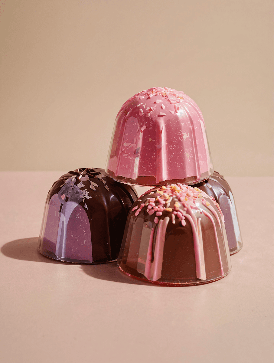 3 dome shaped dessert