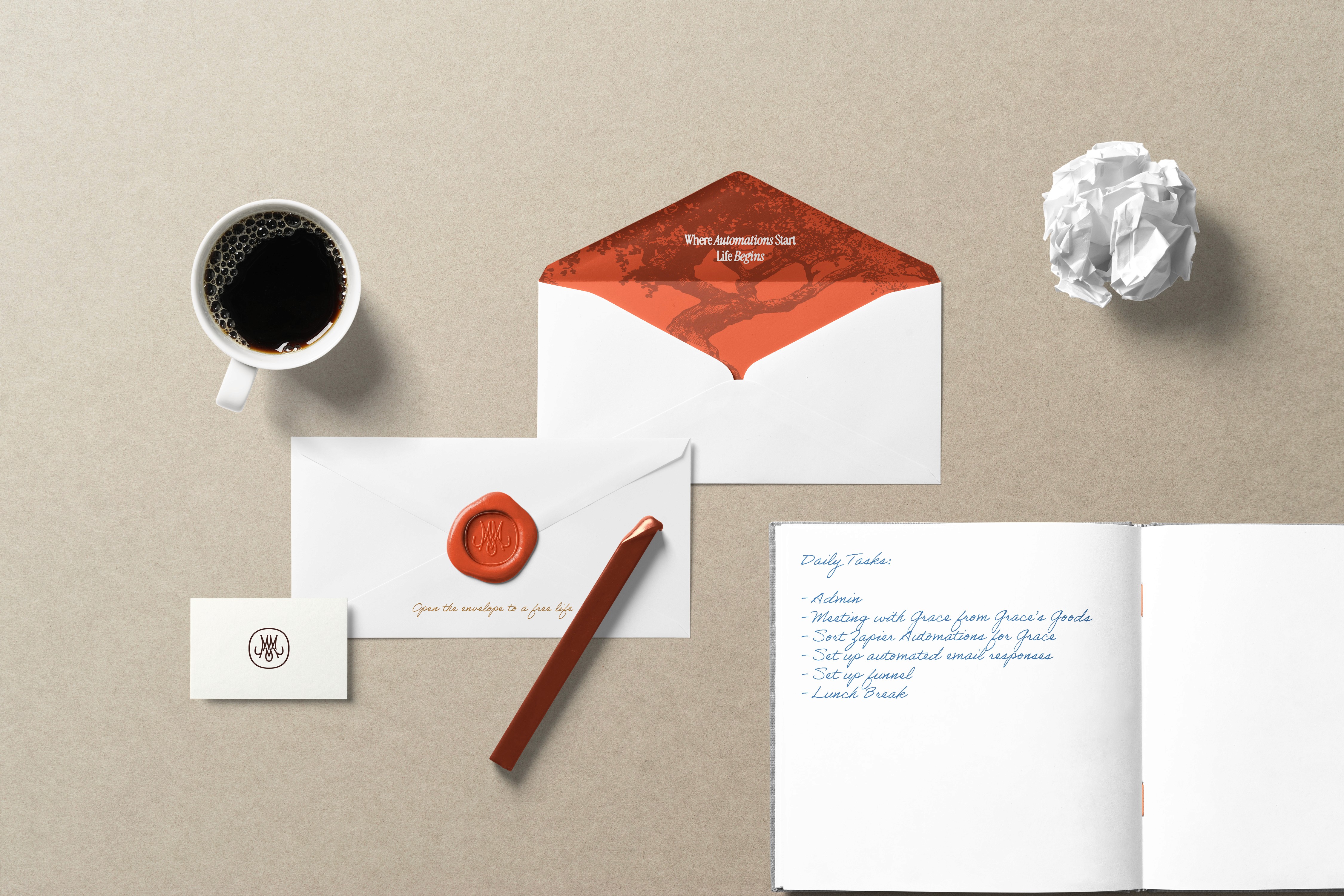 Morgan Michelle Stationary mockup