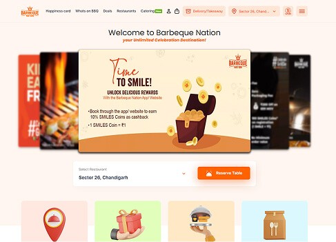 Restaurant booking website UI design