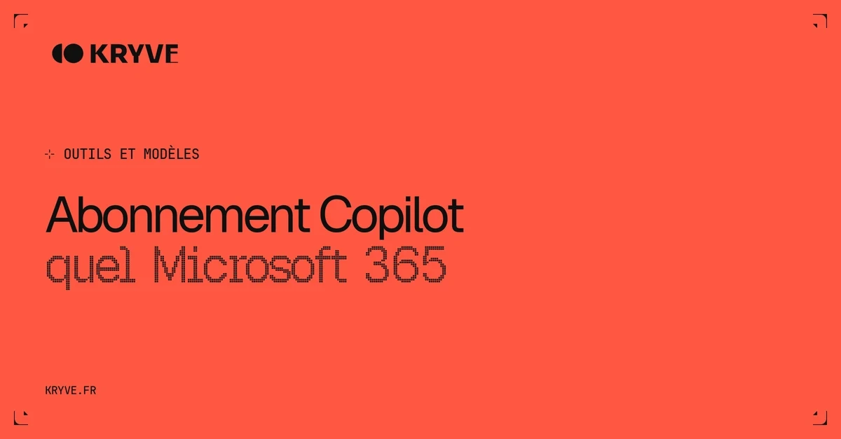 Abonnement Copilot : couverture Kryve, catégorie Outils et modèles