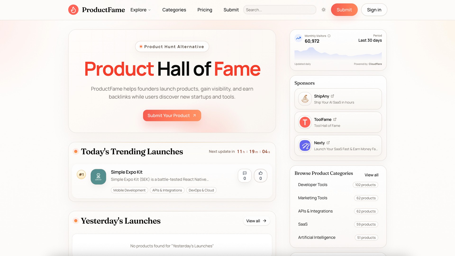 product fame directory