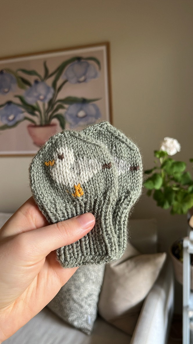 Little Seagull Mitten knitting pattern, photo 2