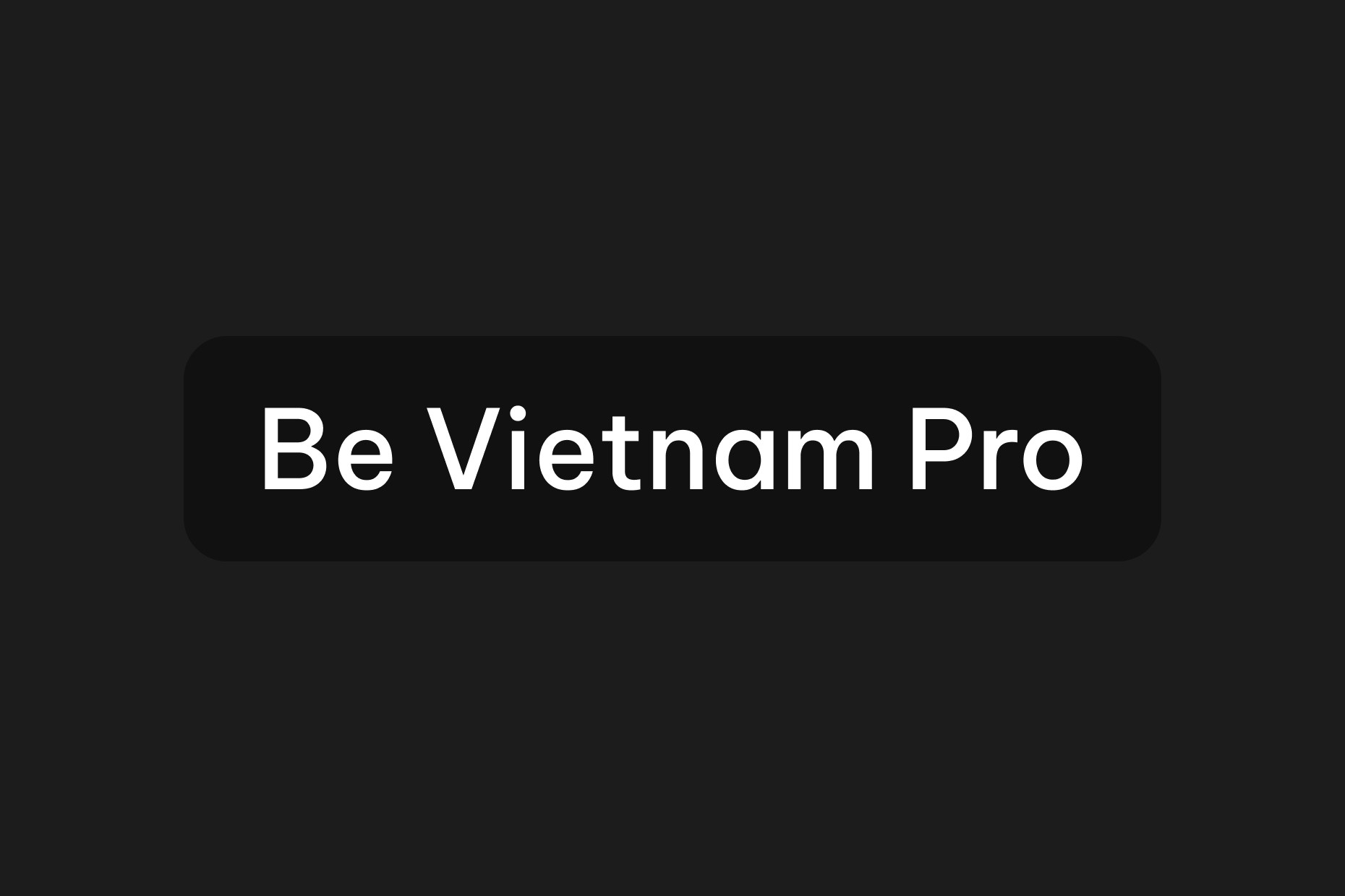 be vietnam pro framer font