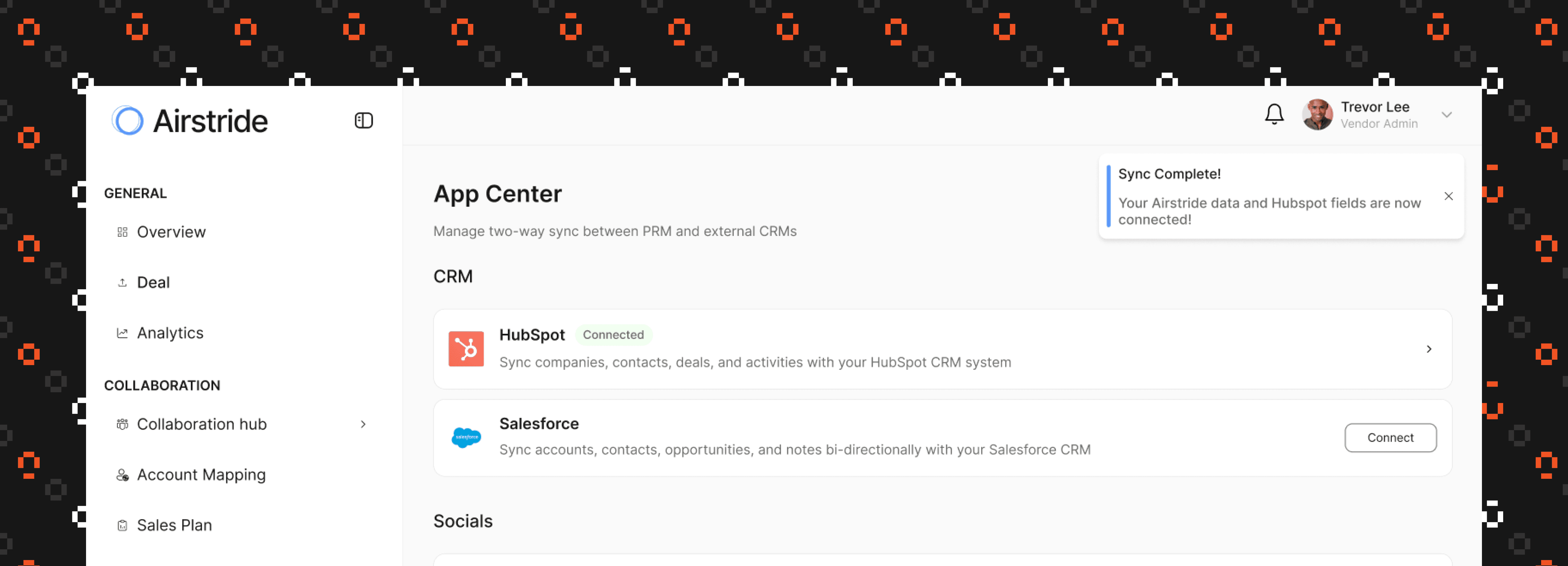 Airstride's App Center.