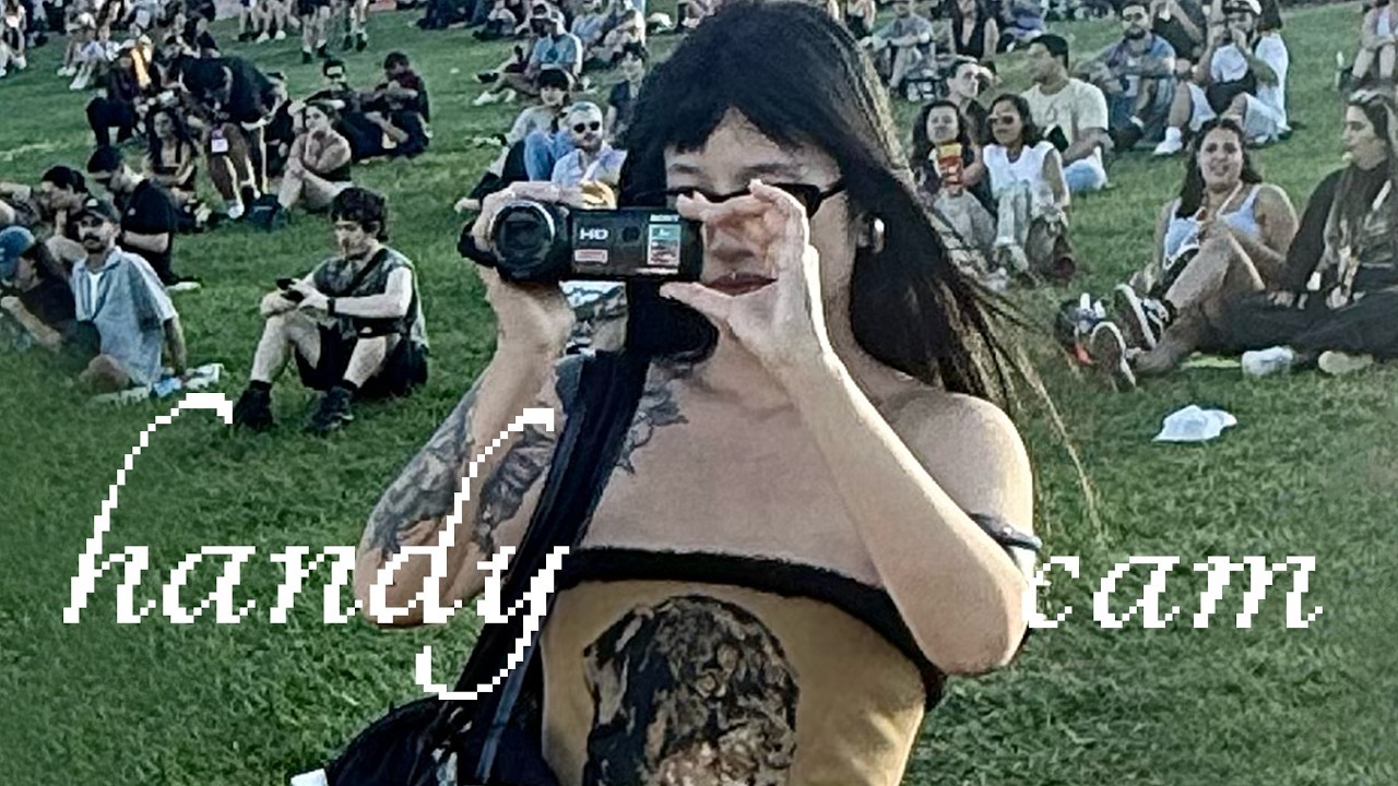 Images floating in a masonry grid and a man on the right side thinking