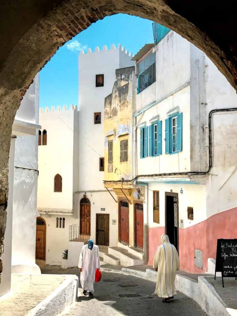 walking down streets in tangier