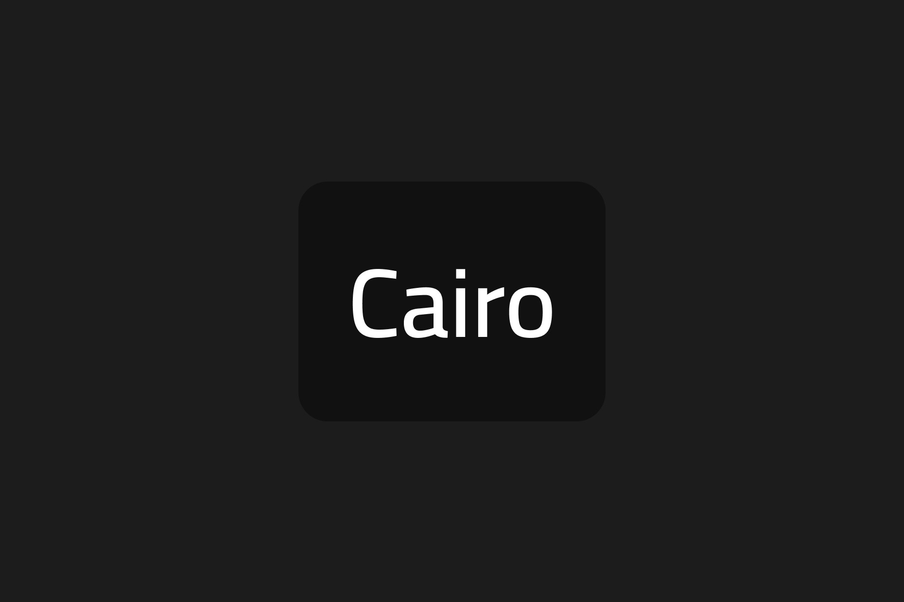 cairo framer font