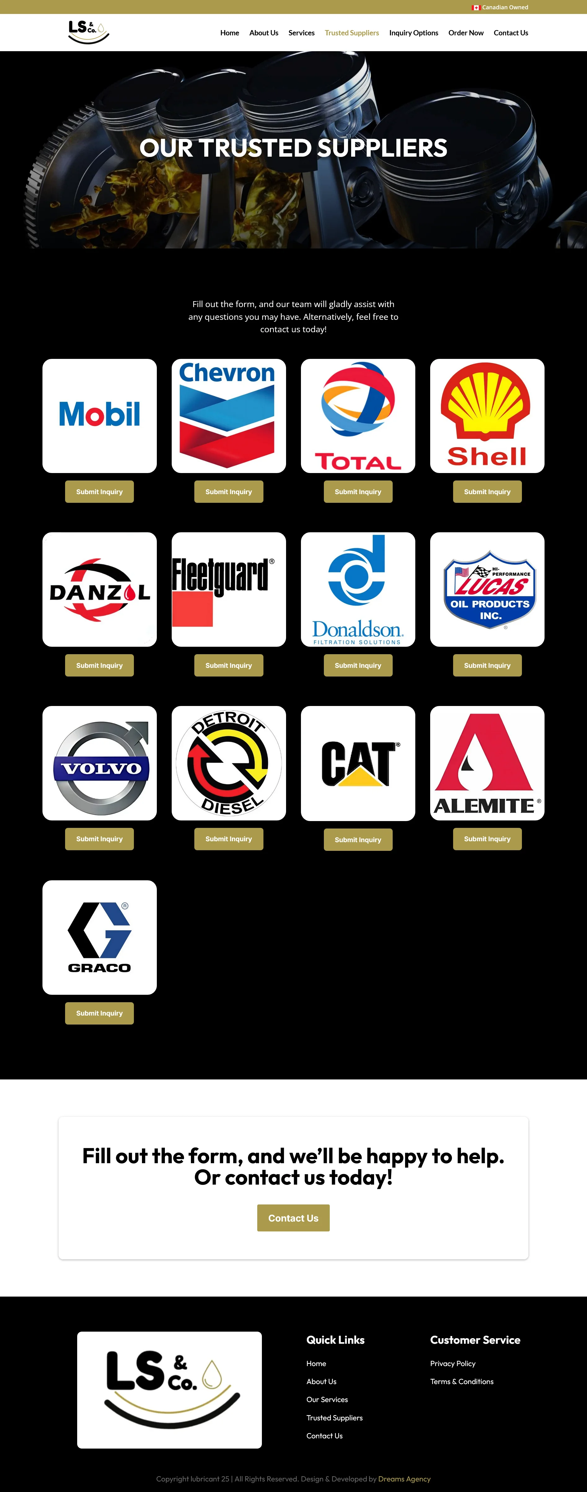 Trusted Suppliers - Lubricant Supplies & Co