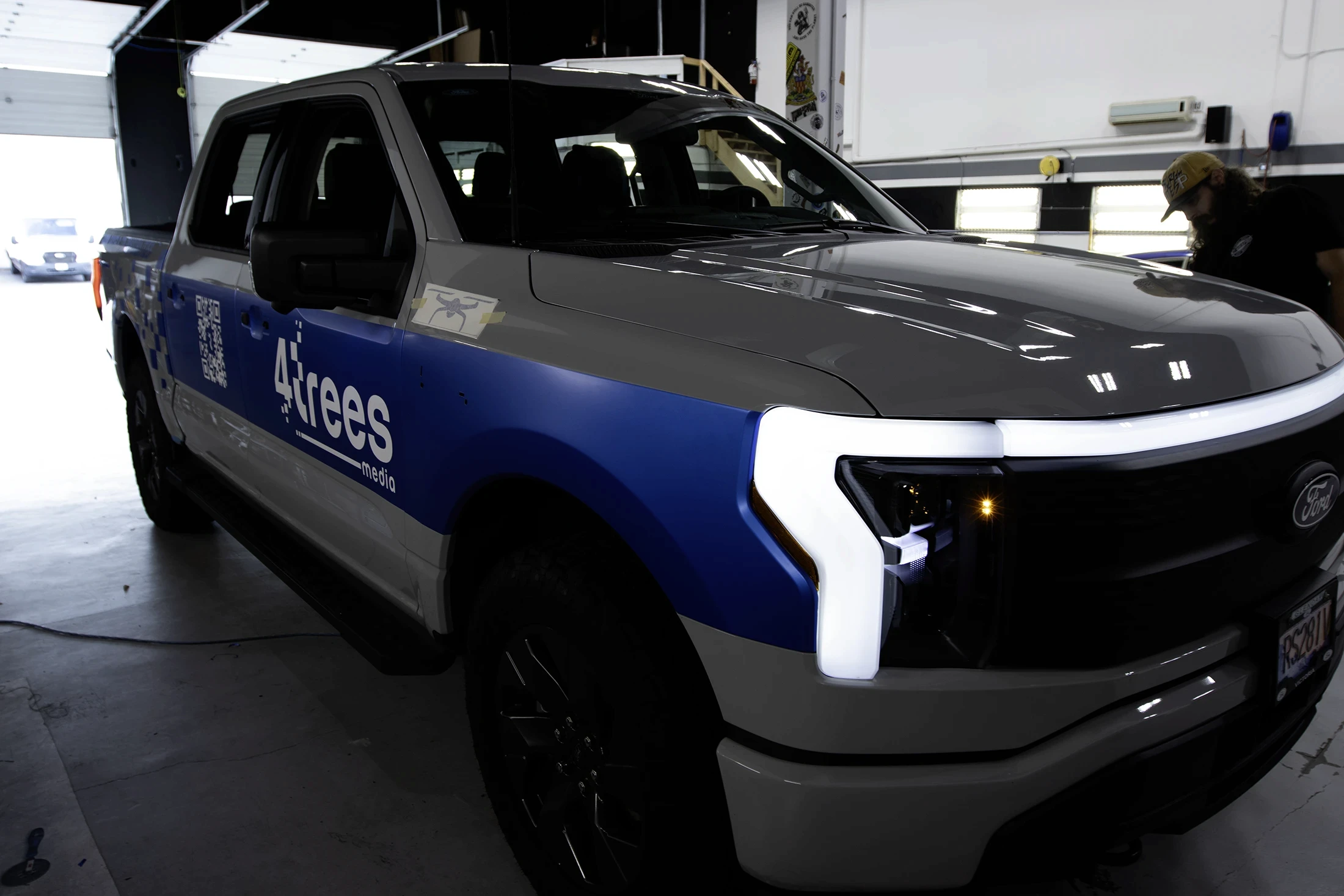 4trees Media truck having decals applied