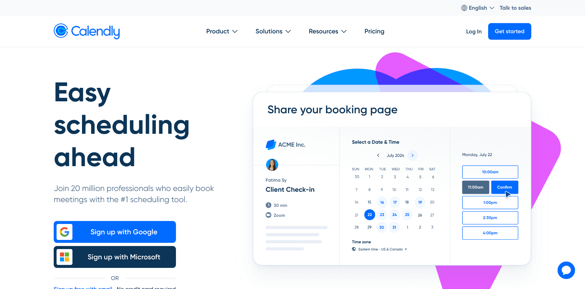 Best SaaS Landing Page Examples: Calendly