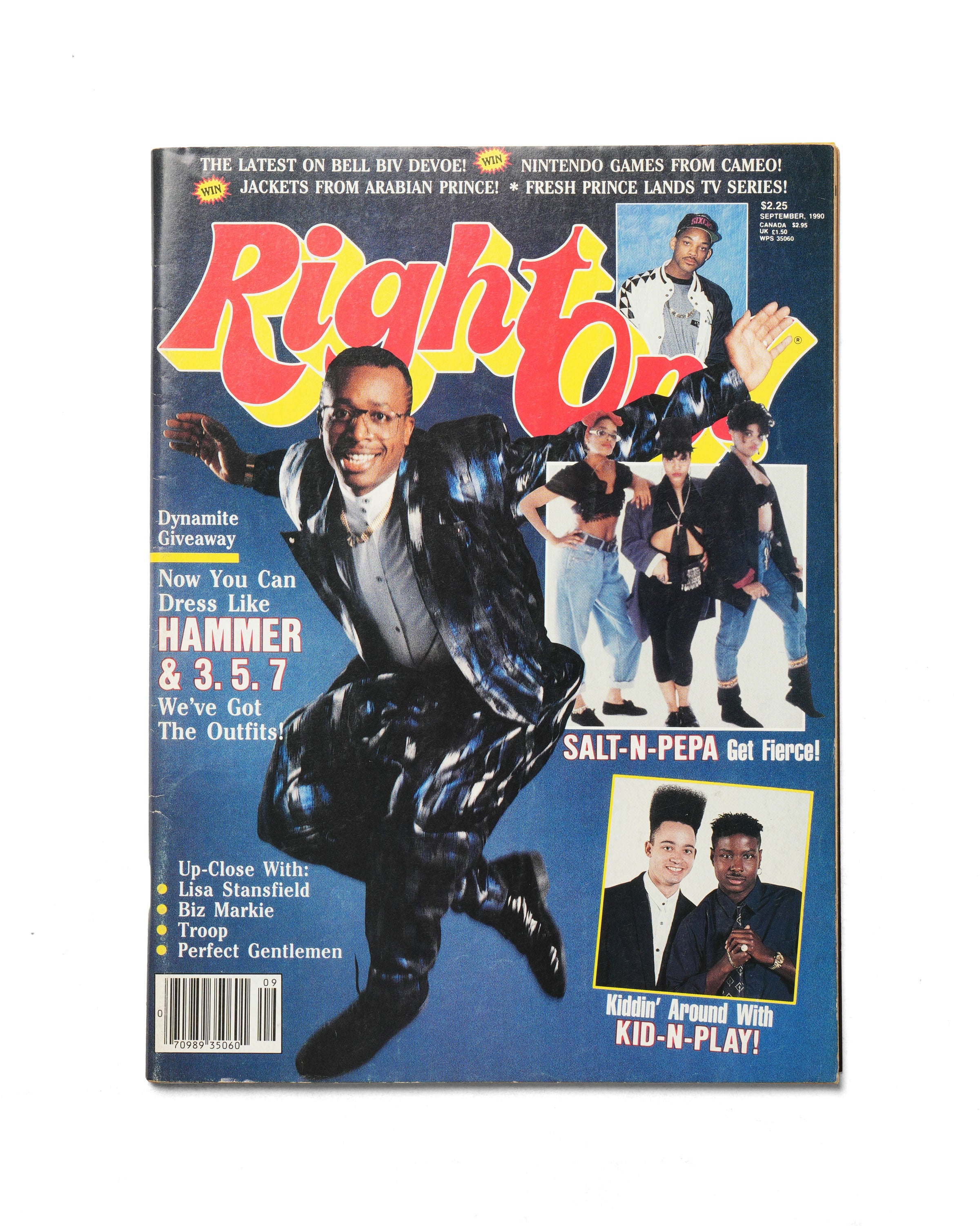 Right On - September 1990 - Front Cover
