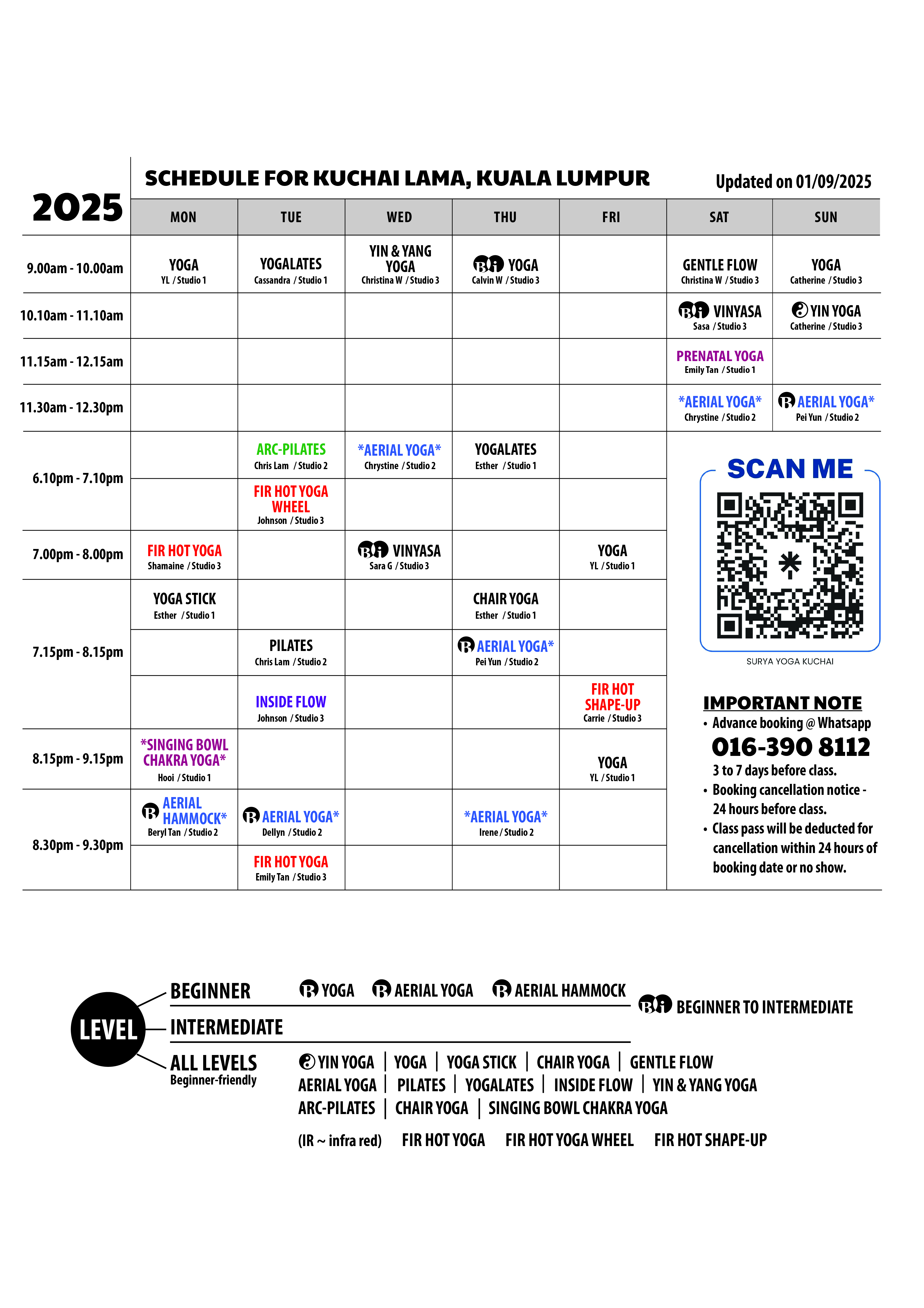 Surya Yoga Kuchai Schedule