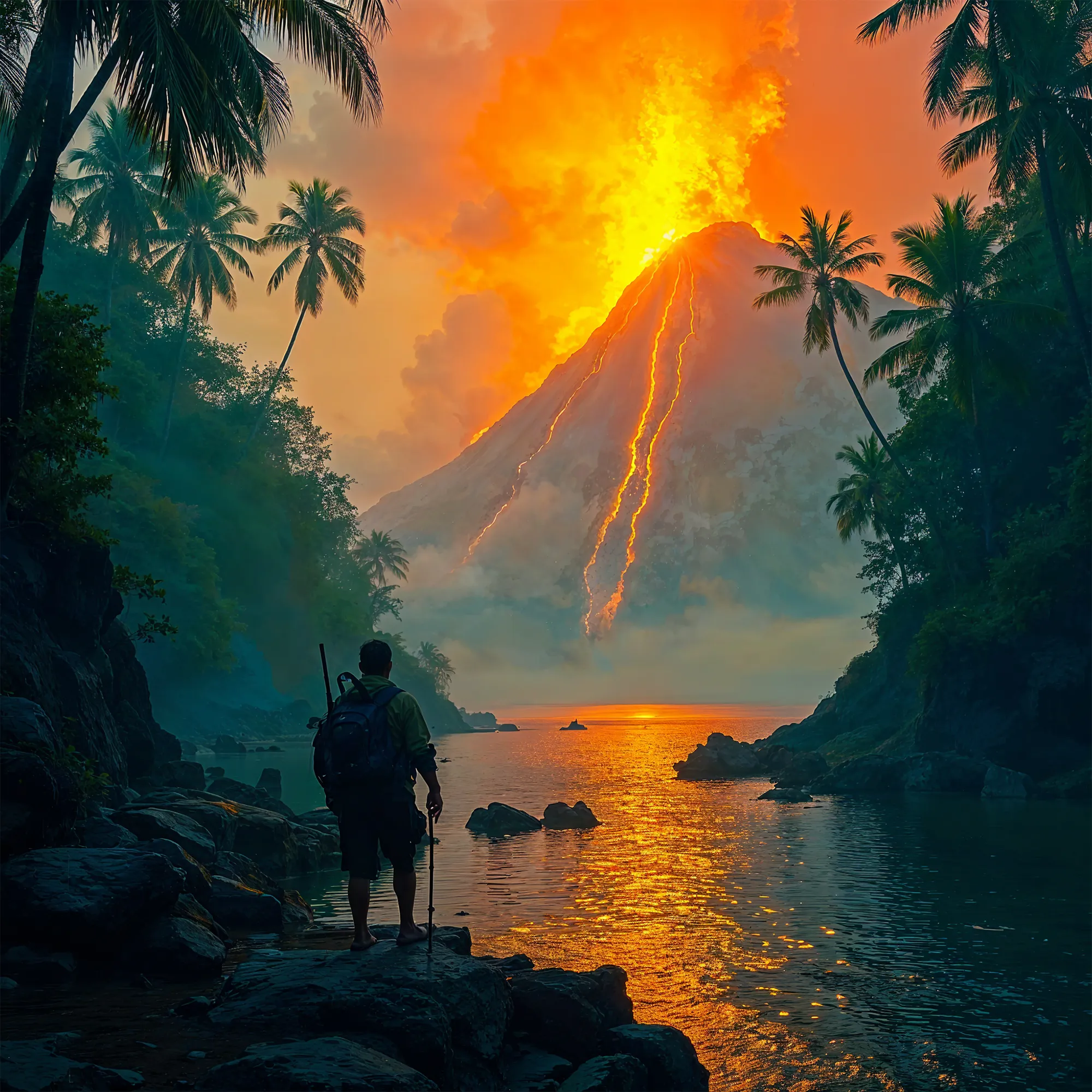 Lost in an Island escape room poster – survive and escape from the wild at the top mystery room near me