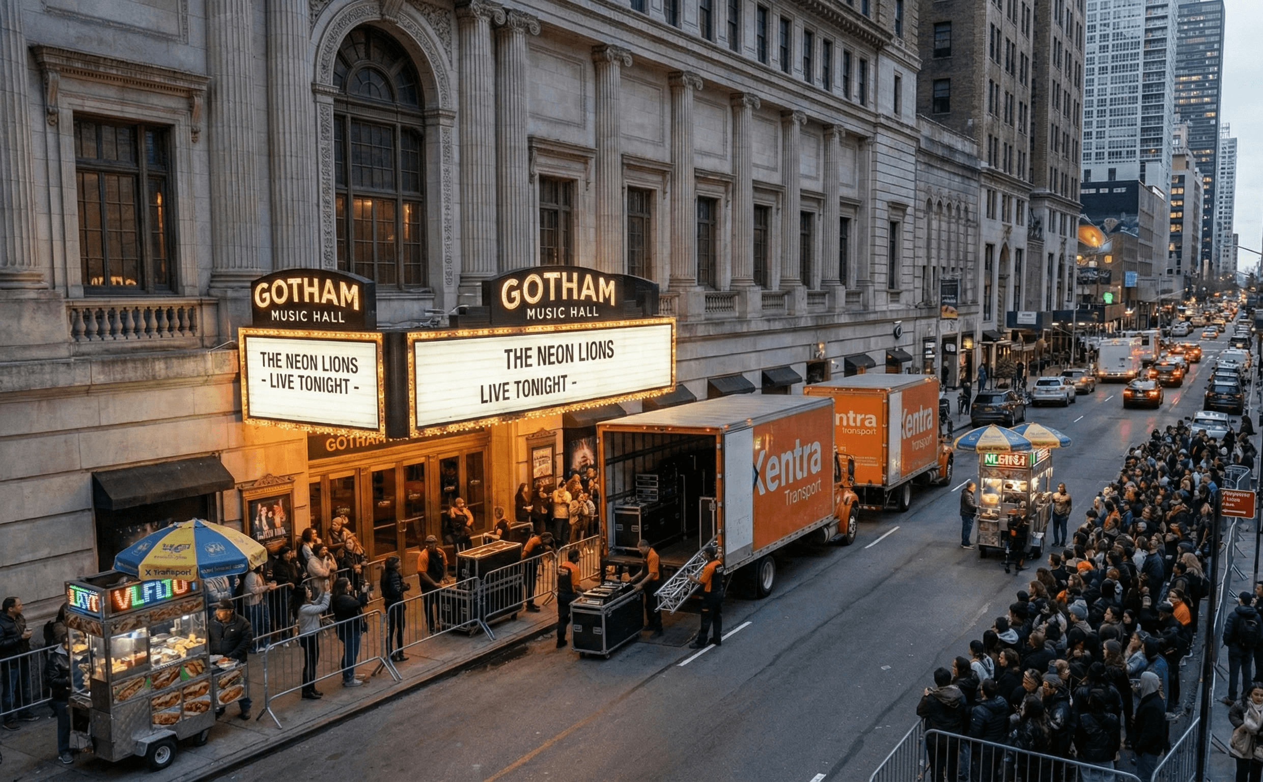 courier team handling trade show logistics at NYC convention center