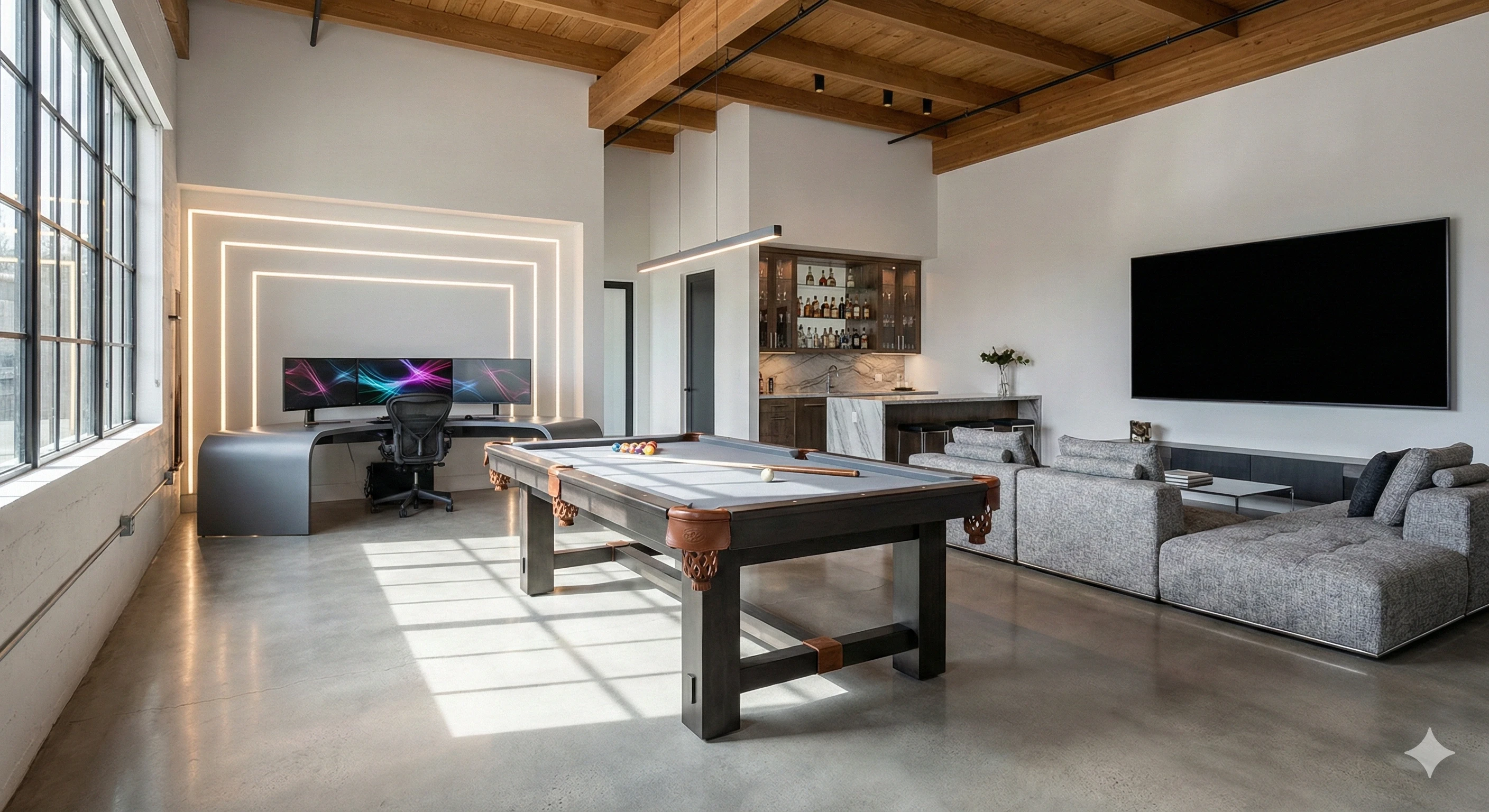 Game Room Virtual Staging