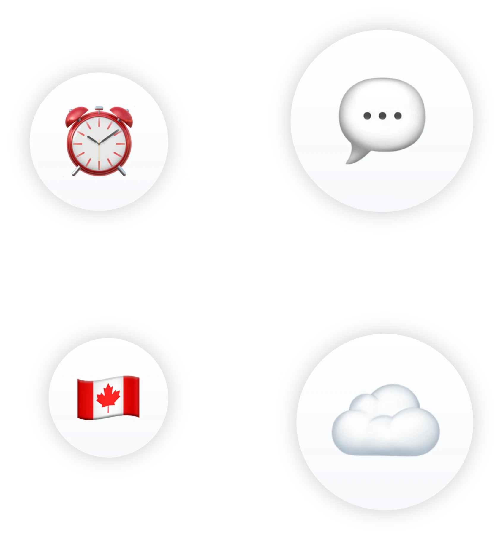 Various Icons Representing types of data