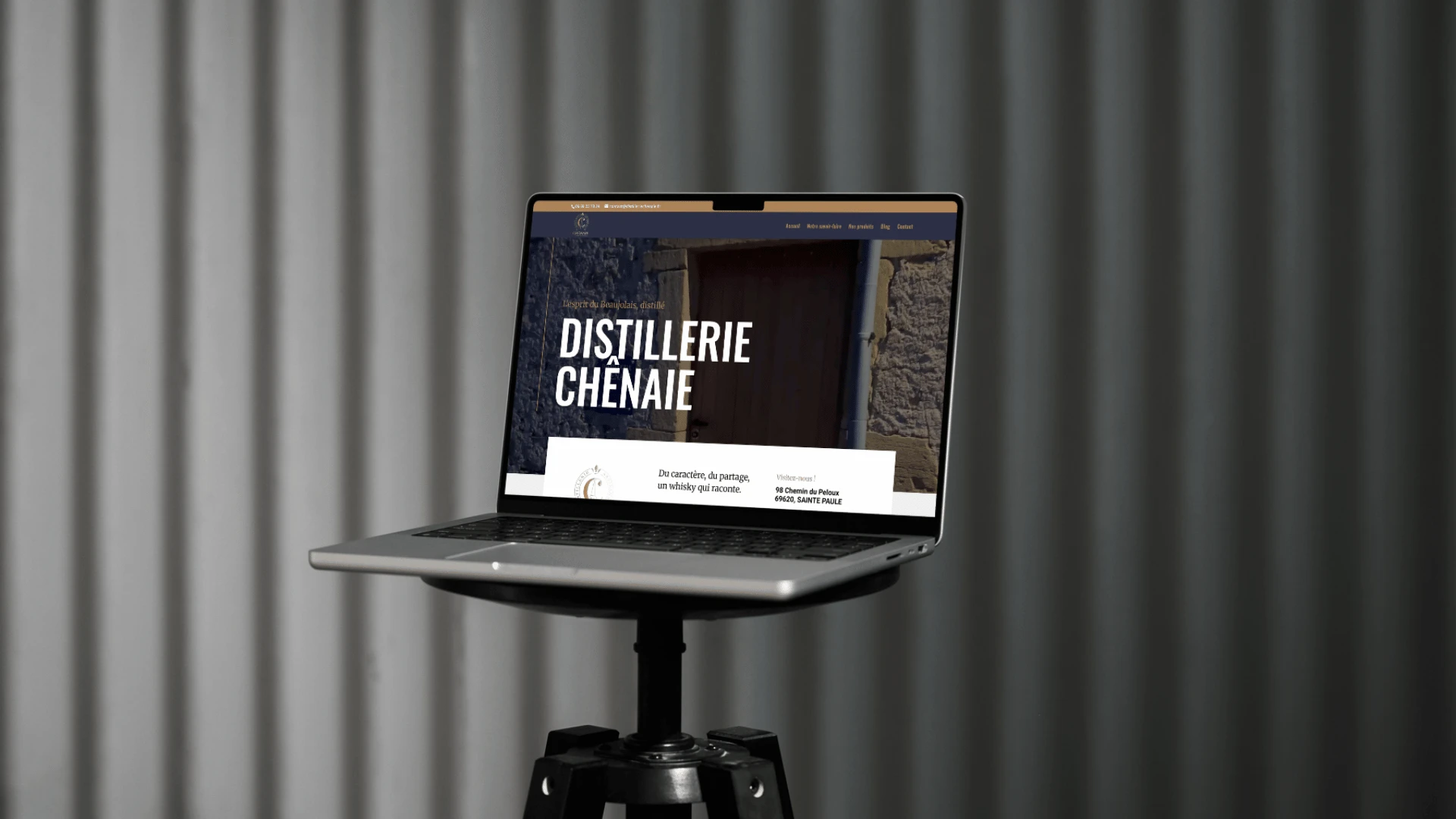 site web réalisé par ClearCom pour la distillerie Chênaie dans le Beaujolais