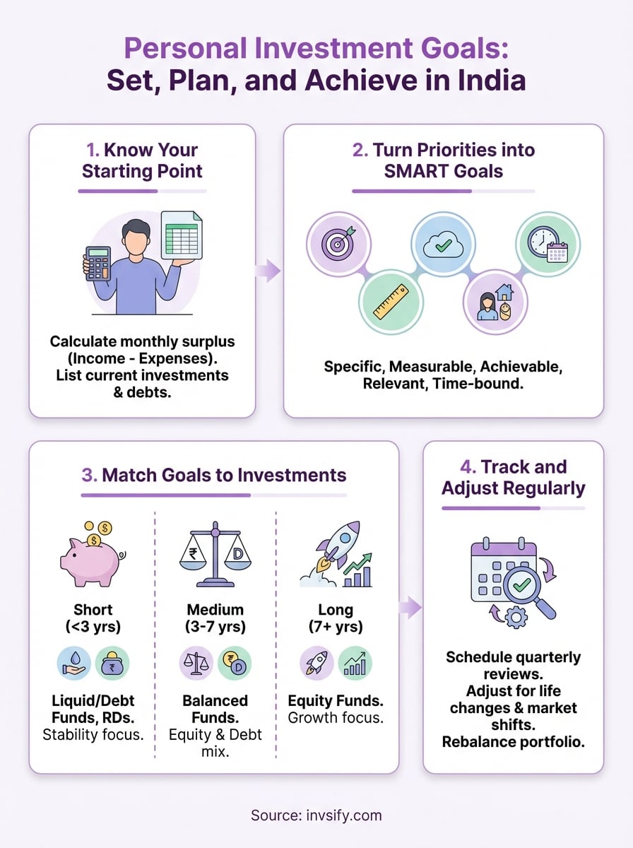 personal investment goals infographic
