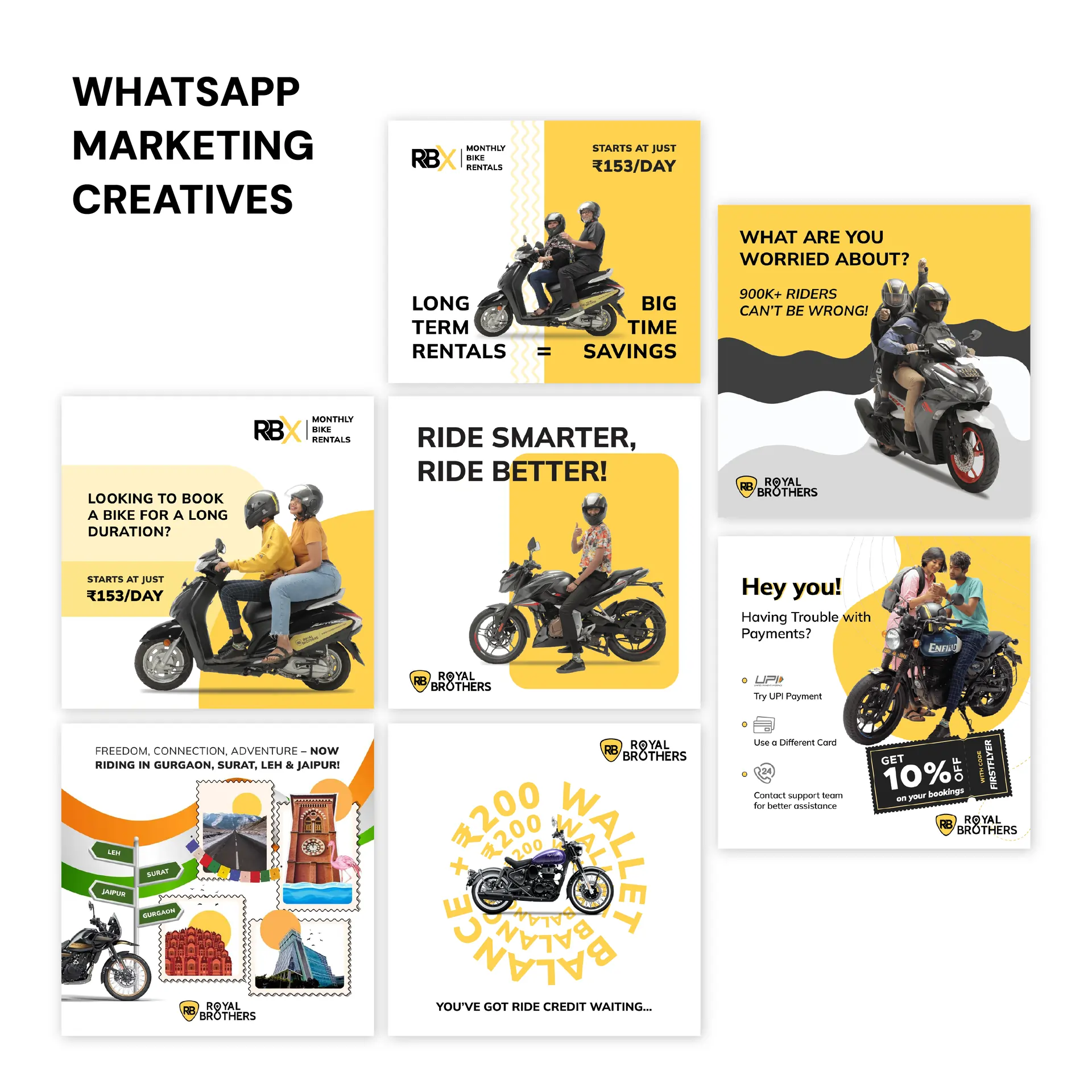 Whatsapp Marketing Creatives for Royal Brothers