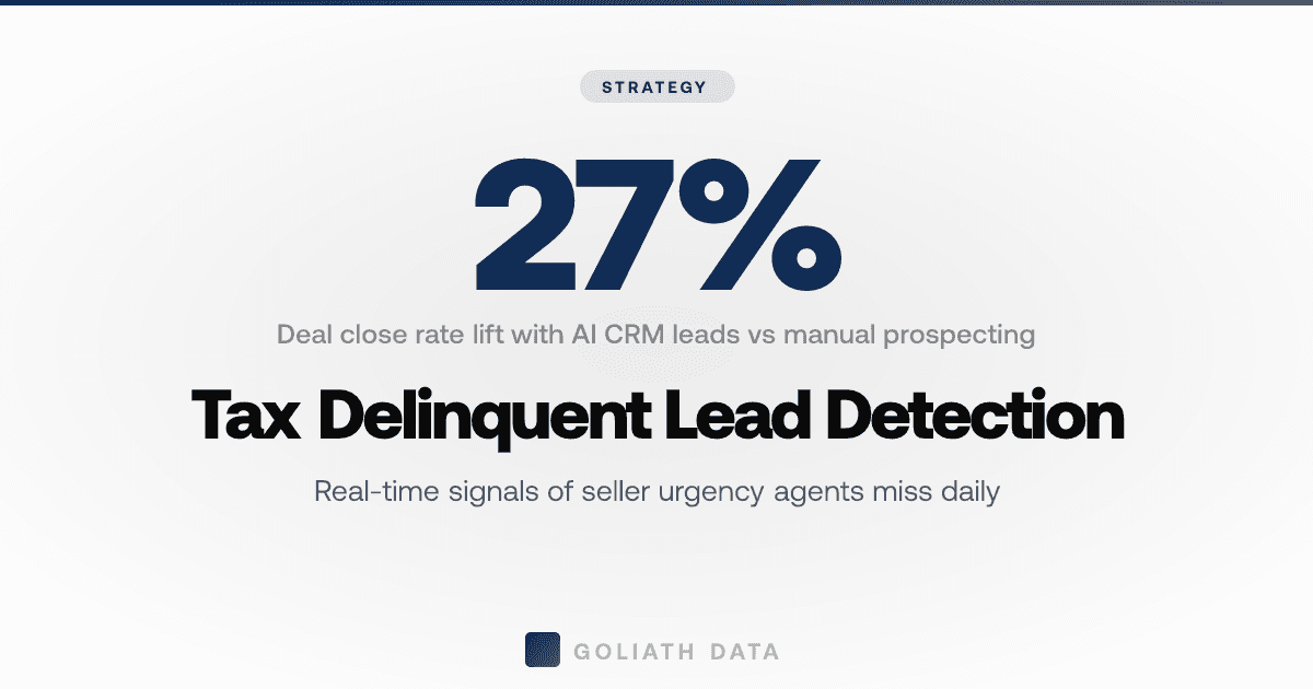 Tax Delinquent Properties: The Real-Time Signal Detection System Real Estate Agents Miss Daily