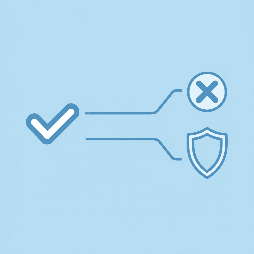 Split path diagram showing one path leading to safe verified purchase and another path leading to dangerous unverified sources with health consequences