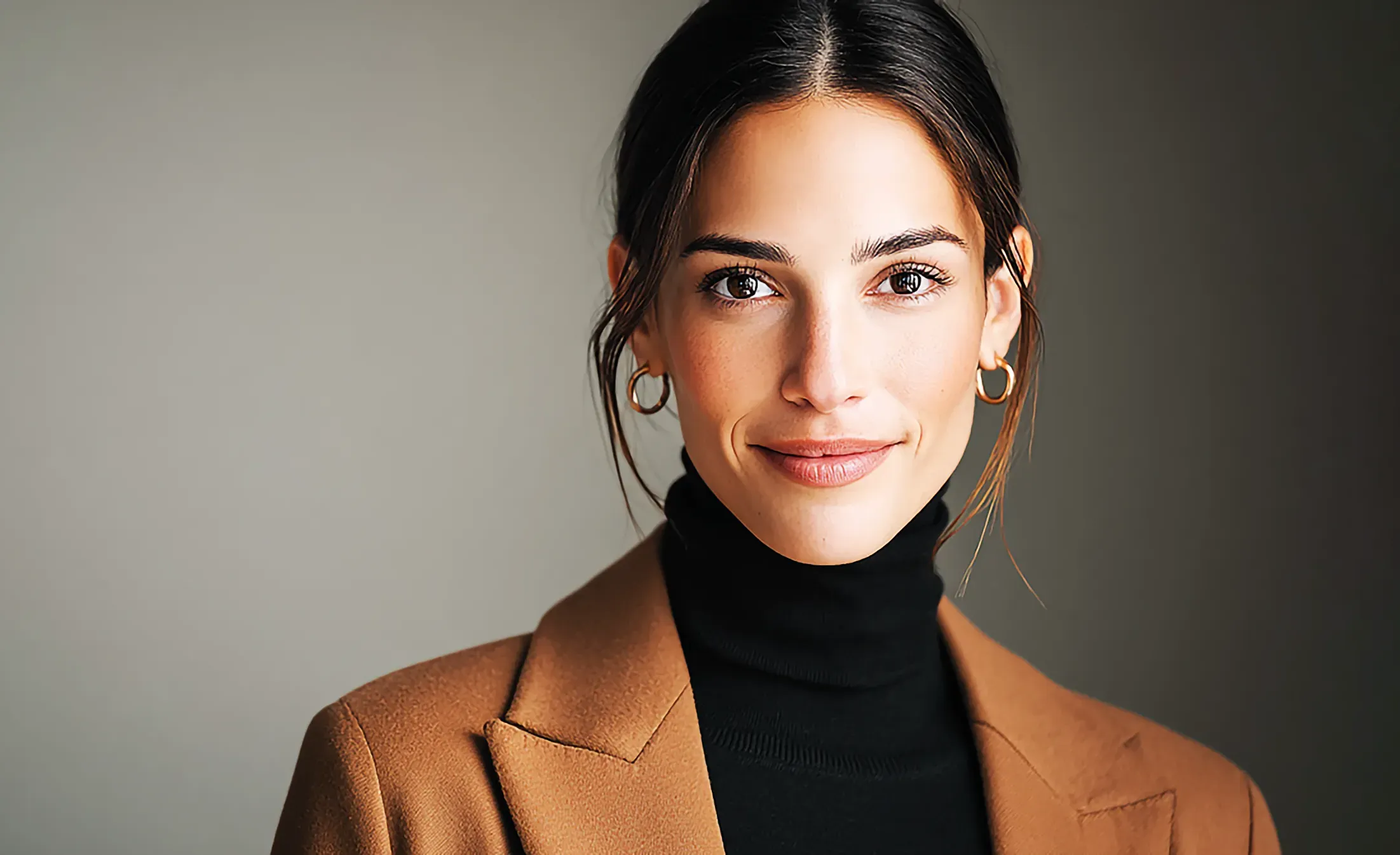Professional Portrait of A young girl with dark hair 