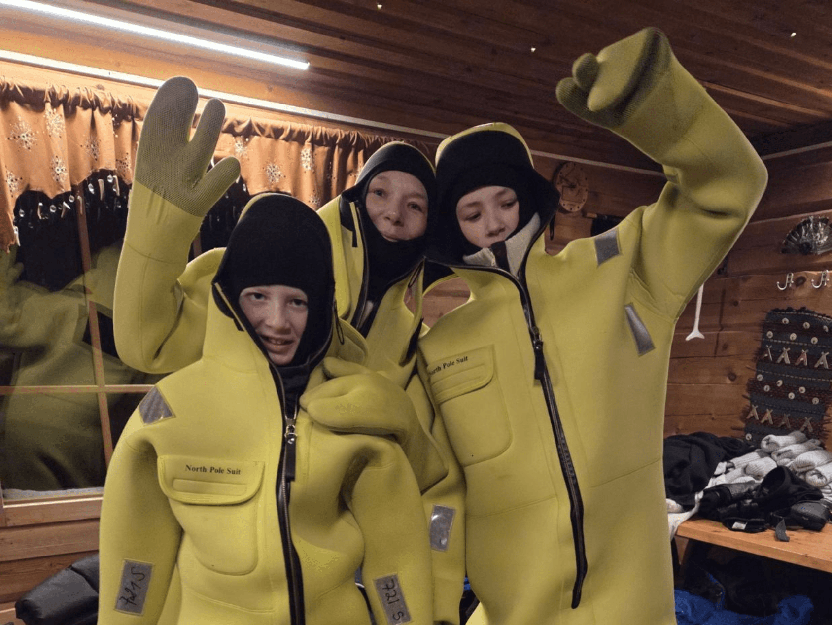 Feeling fancy in our floating suits