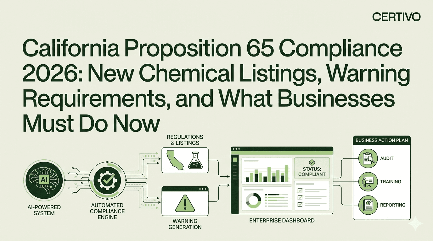 California Proposition 65 Compliance 2026: New Chemical Listings, Warning Requirements, and What Businesses Must Do Now