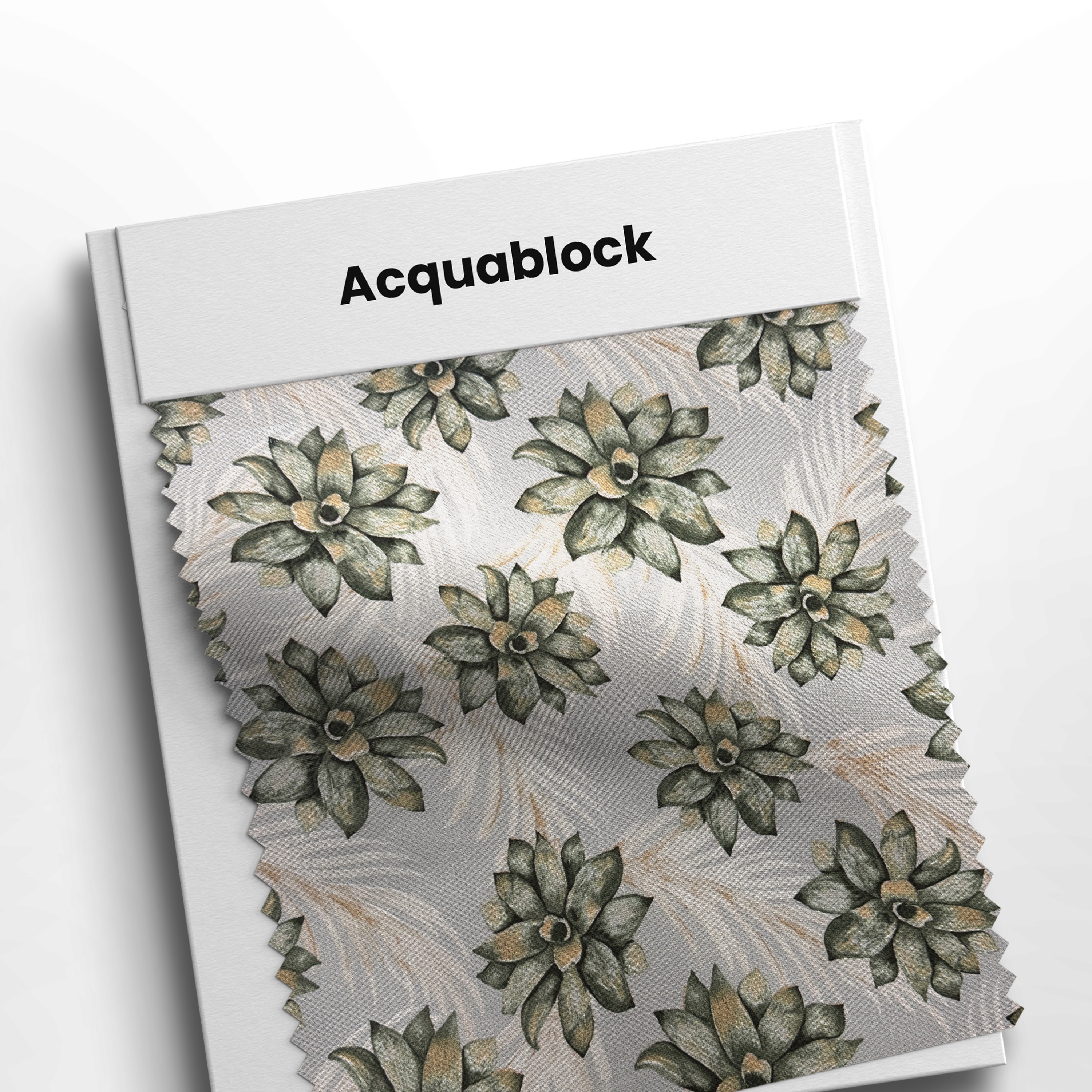 mostruario com tecido acquablock area interna bromelia