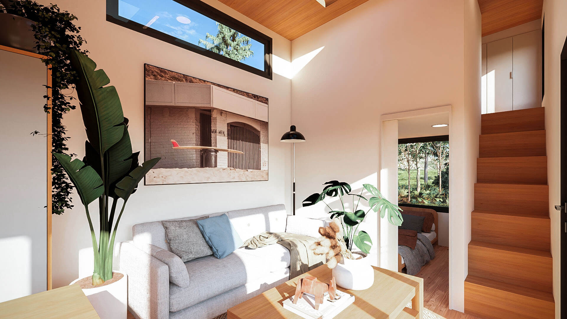 3 bedroom tiny house living room