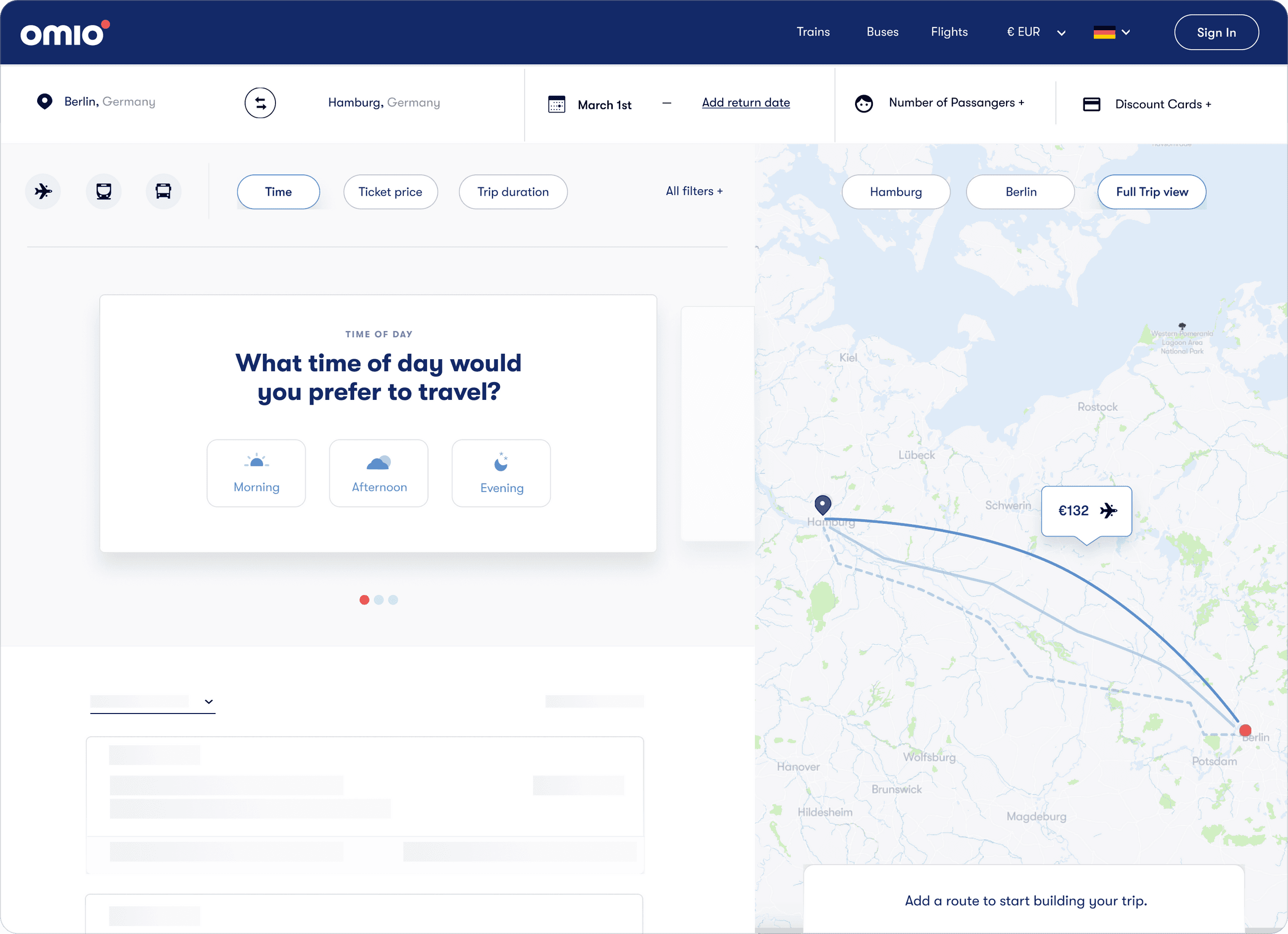 Omio project artifact 7