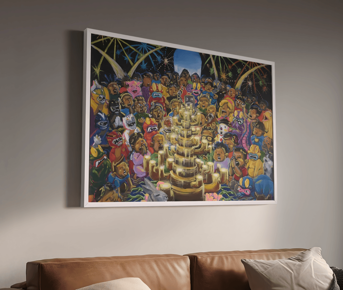 premium art poster and canvas prints, with originals available, from QART , of the artwork " Manifest! Please Wait a Moment "