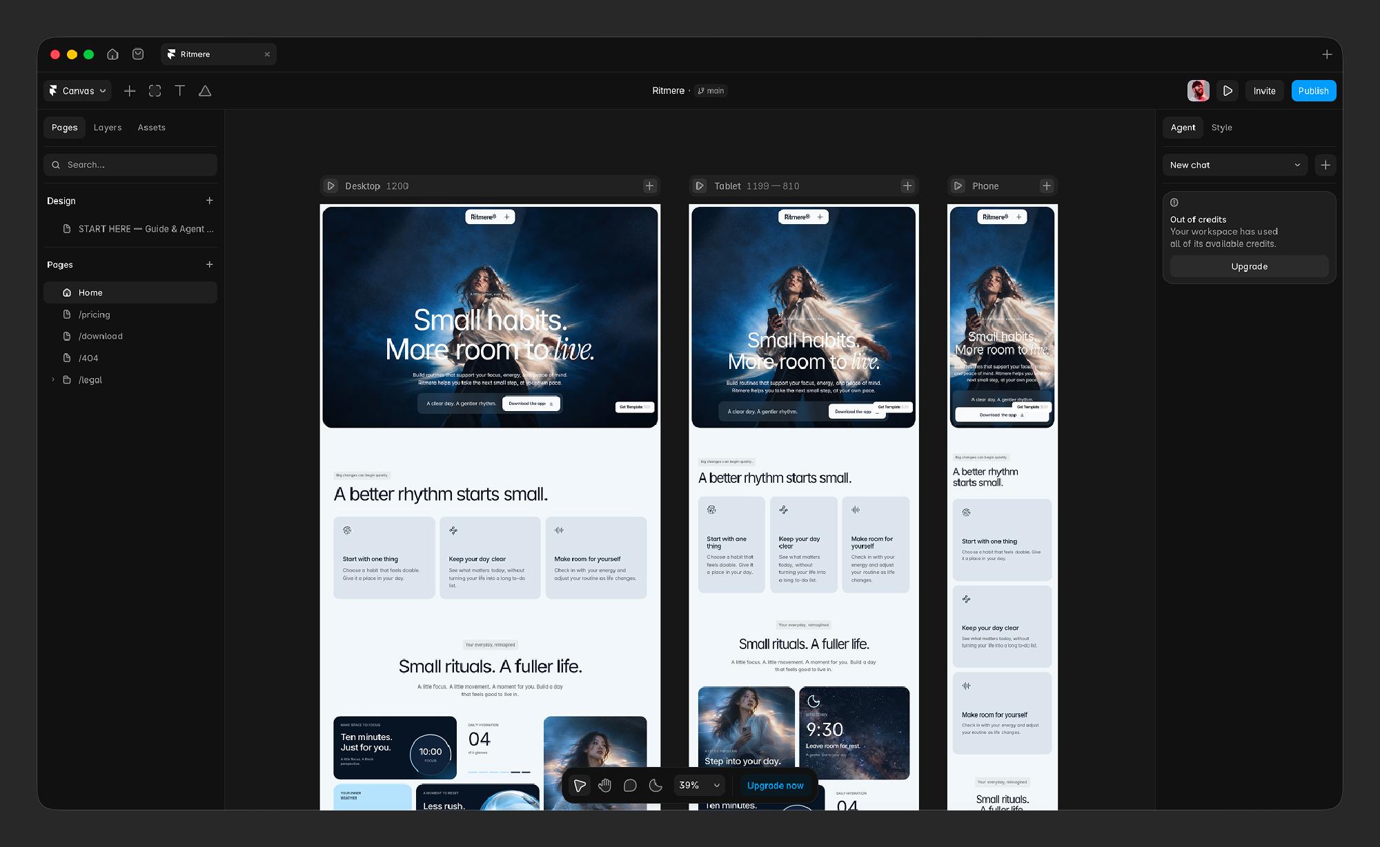 Talvoriq Framer template — website layout preview 1