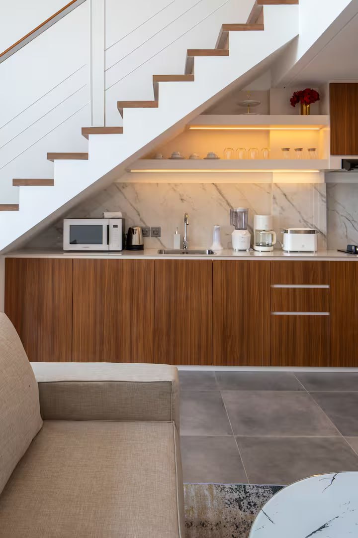 Completed two-level loft apartment in Pererenan, Canggu, offering panoramic views