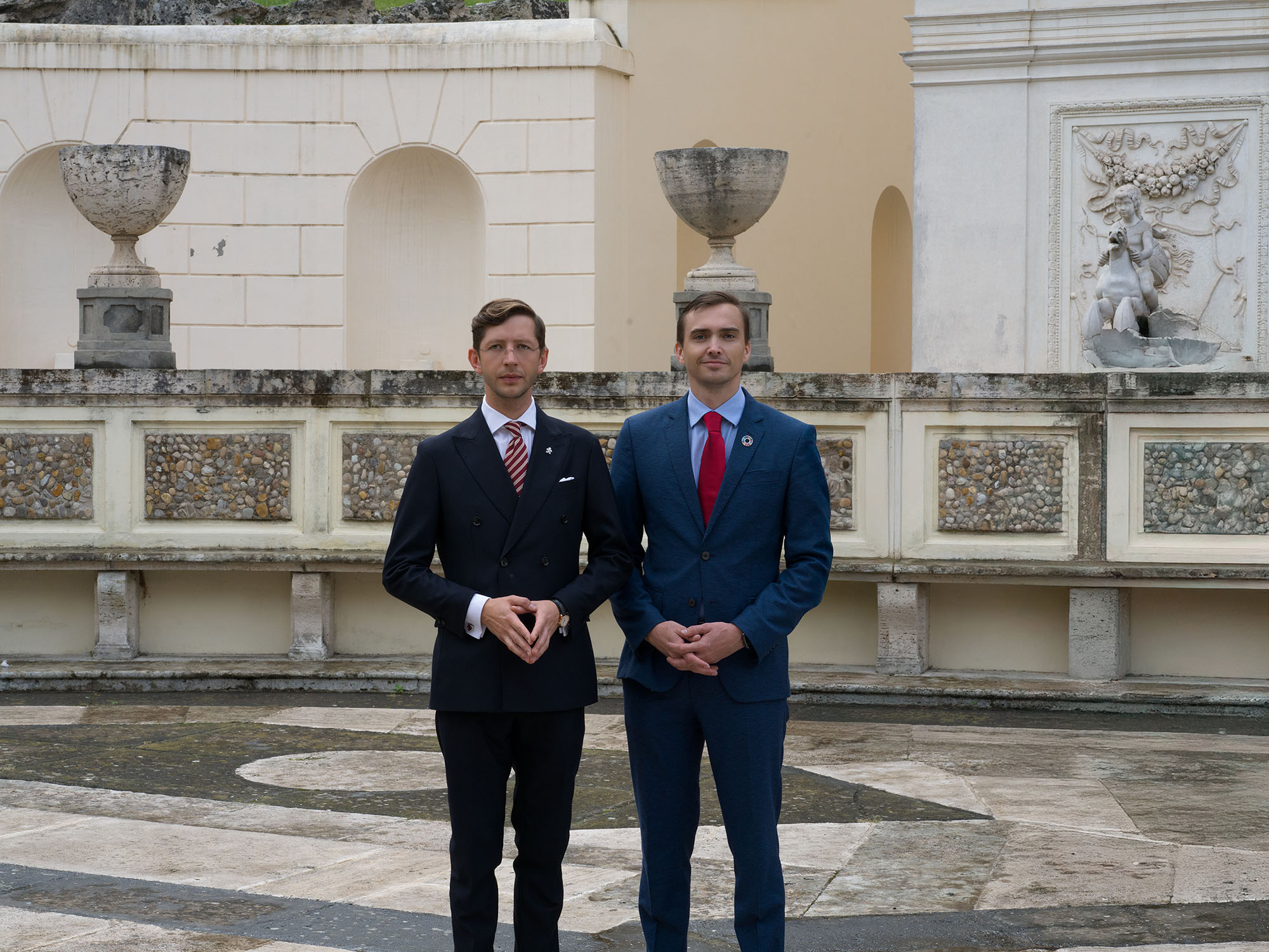 Artem Shestakov with Alexandru Darnea at the Pontifical Academy of Sciences, Vatican City.