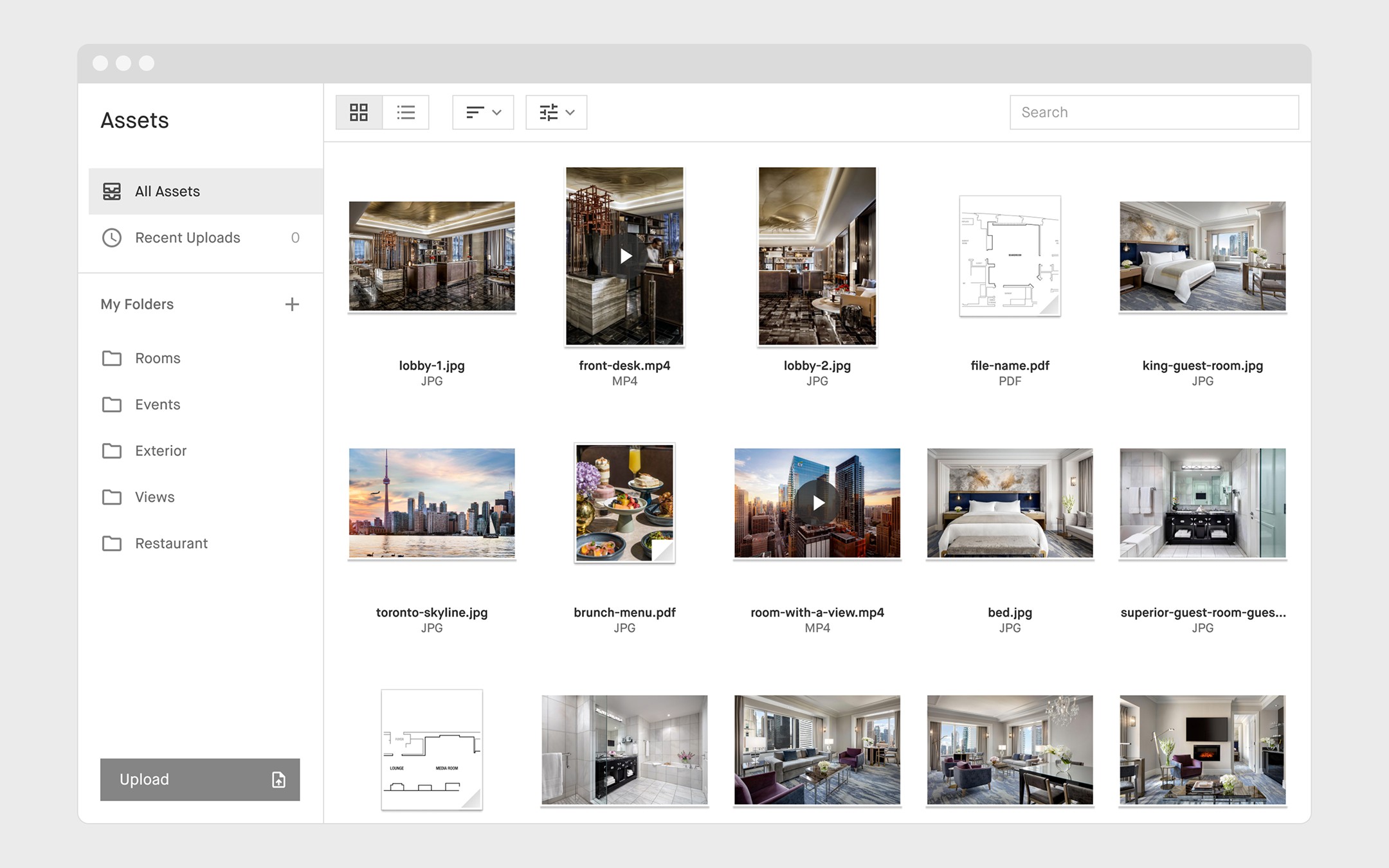 Assets - Thumbnail View (Default)
