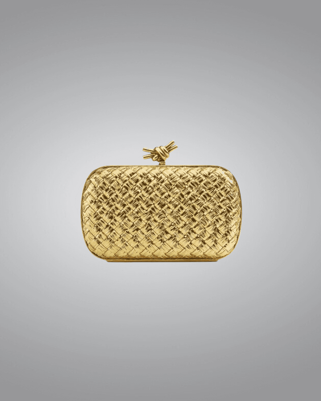 Bottega Clutch Bag in Gold