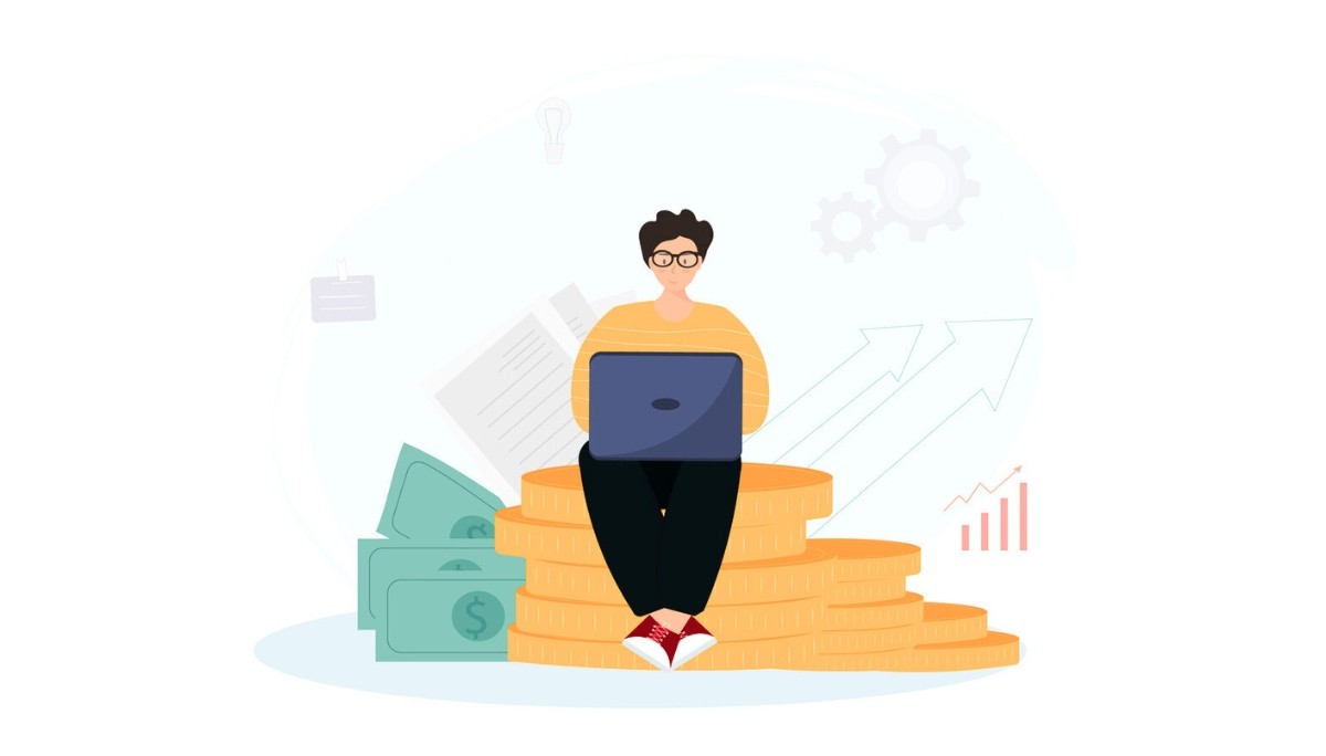 Illustration of two people adjusting interlocking gears within a circular arrow loop, surrounded by charts and checklists.