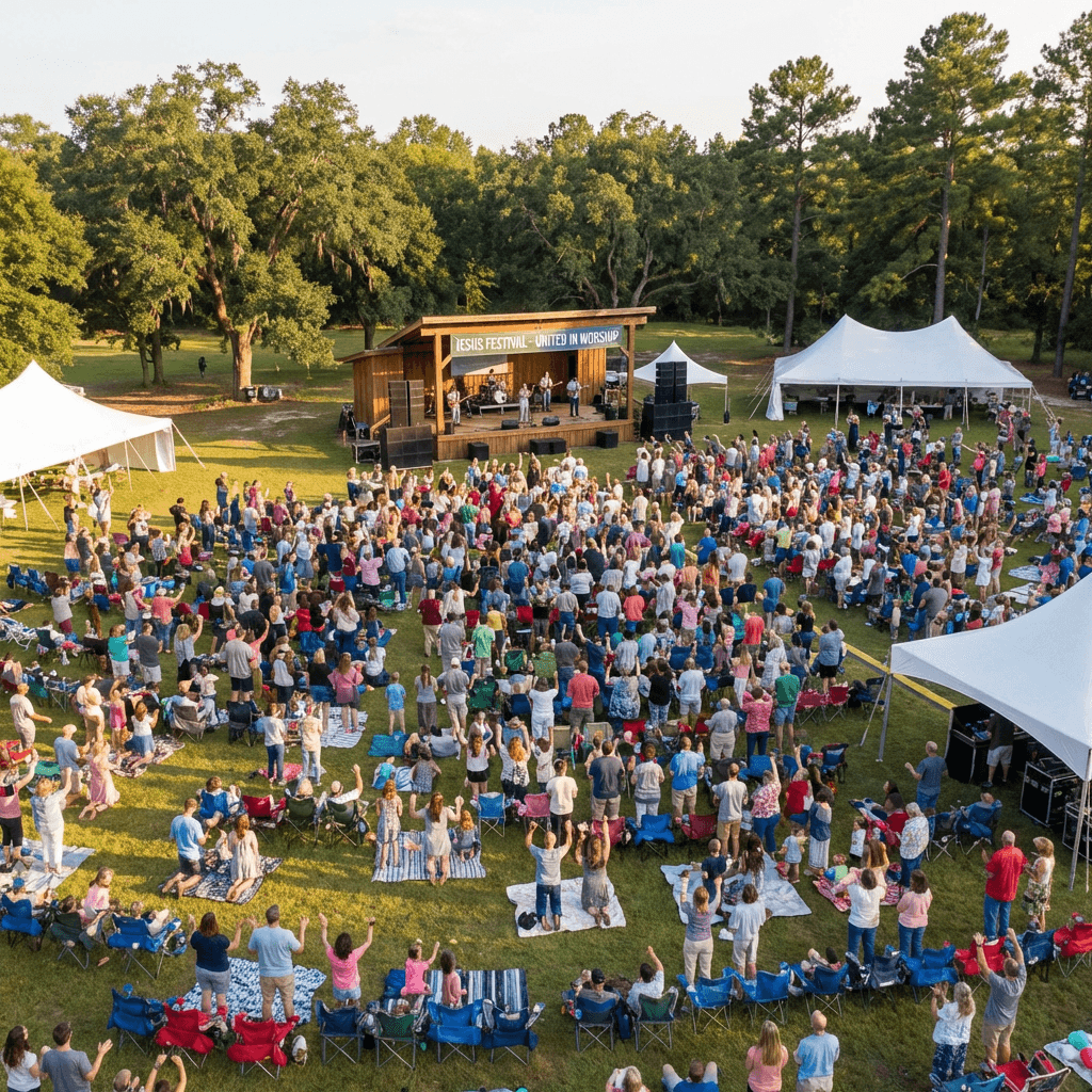 worship service in field