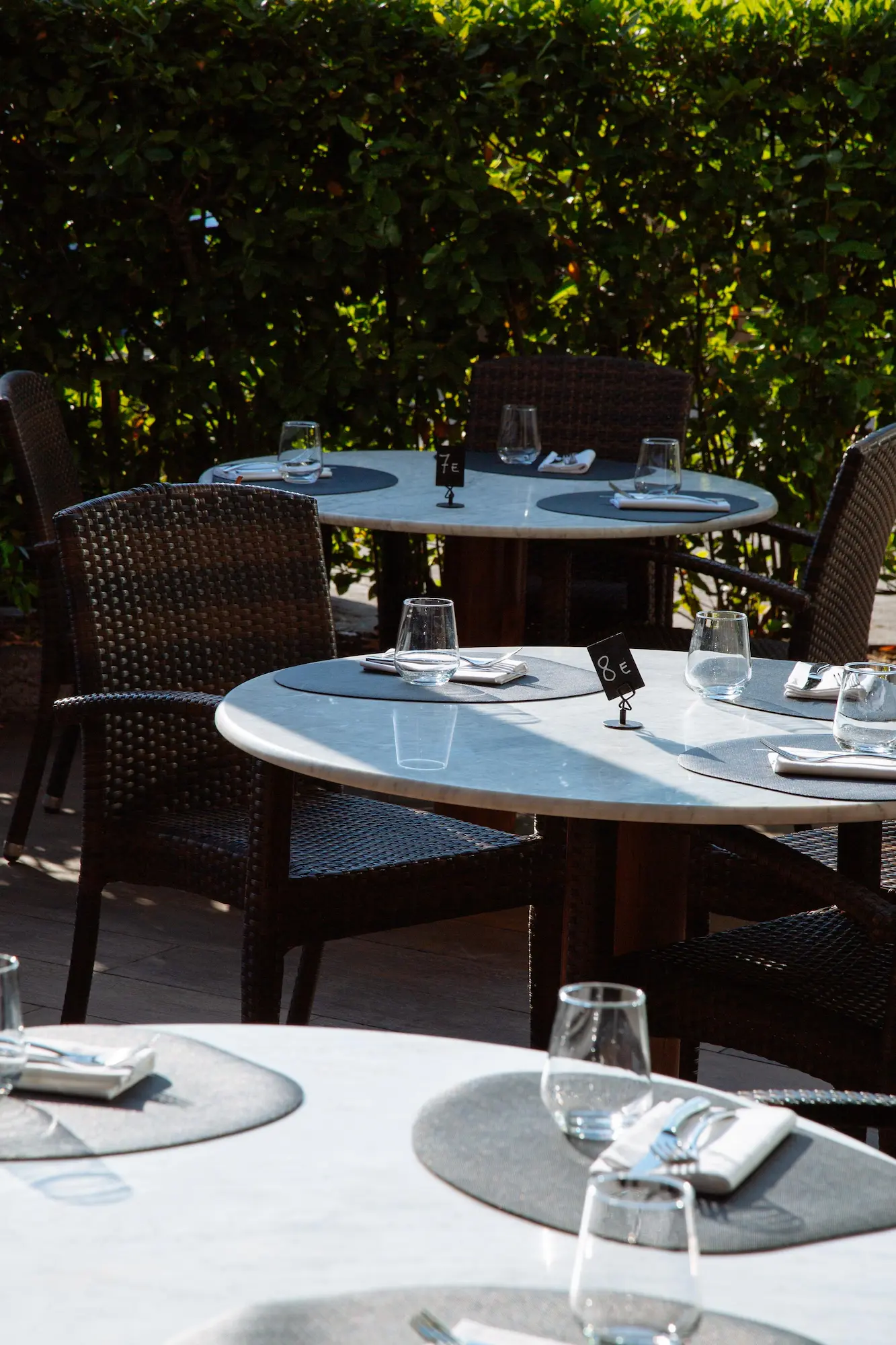 Dehor esterno del Ristorante Unico a Cantù, ideale per pranzi e cene all’aperto durante la bella stagione.