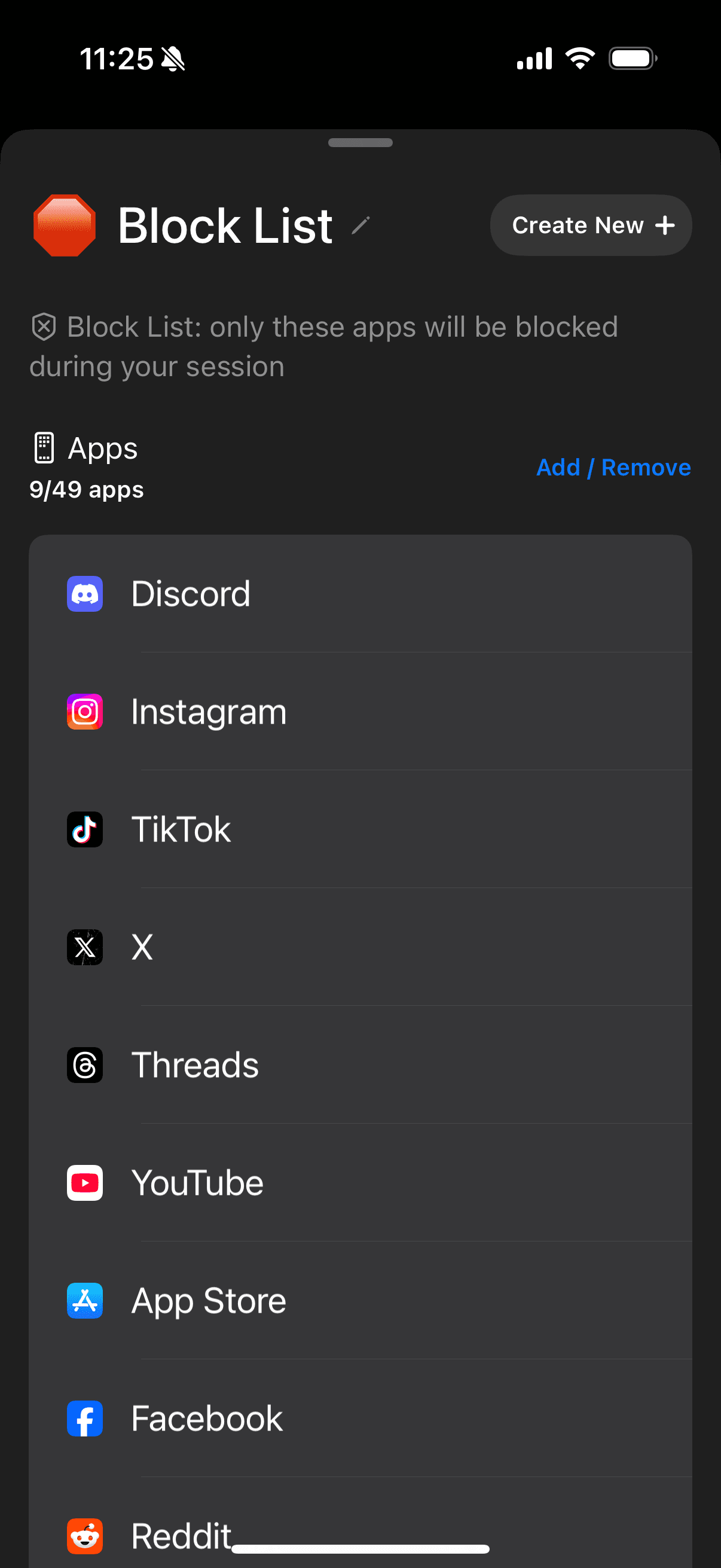 Opal block list