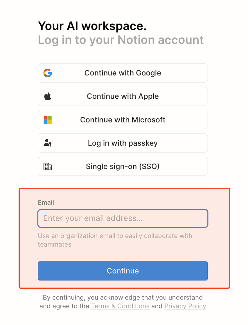 hc: log in with notion account