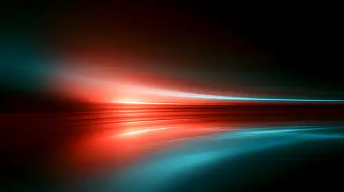 Light Studies 03 — red, aqua, shadow; abstract, light background